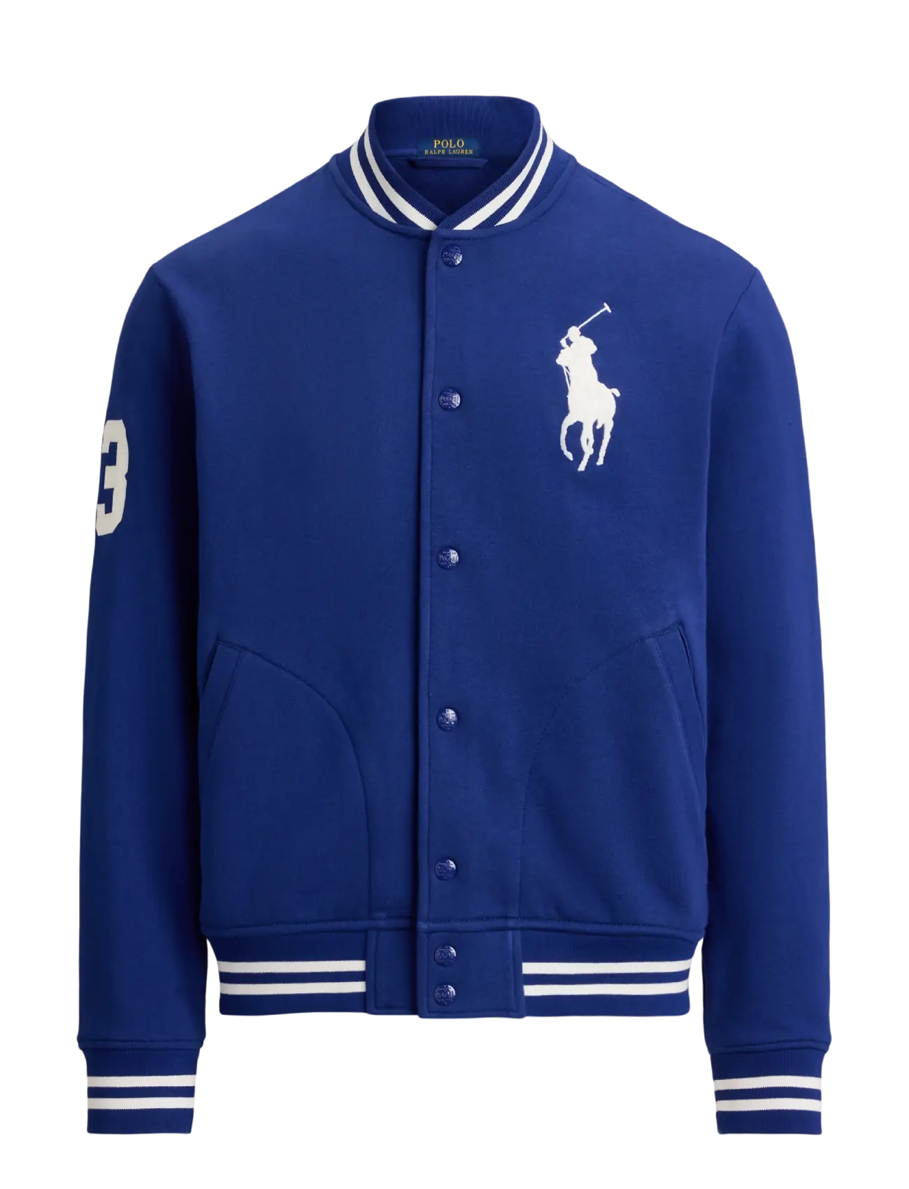 Polo Ralph Lauren - Big Pony Fleece Baseball Jacket - blue yacht/white - 1