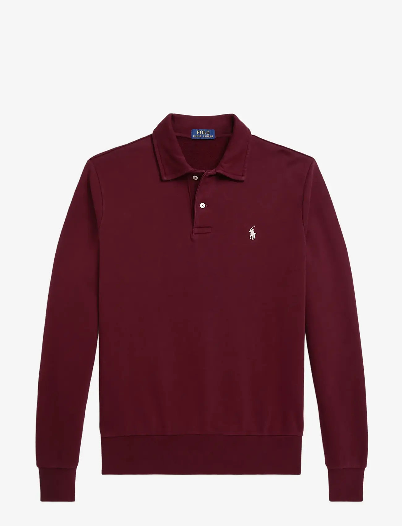 Polo Ralph Lauren - Loopback Fleece Collared Sweatshirt - classic wine - 1