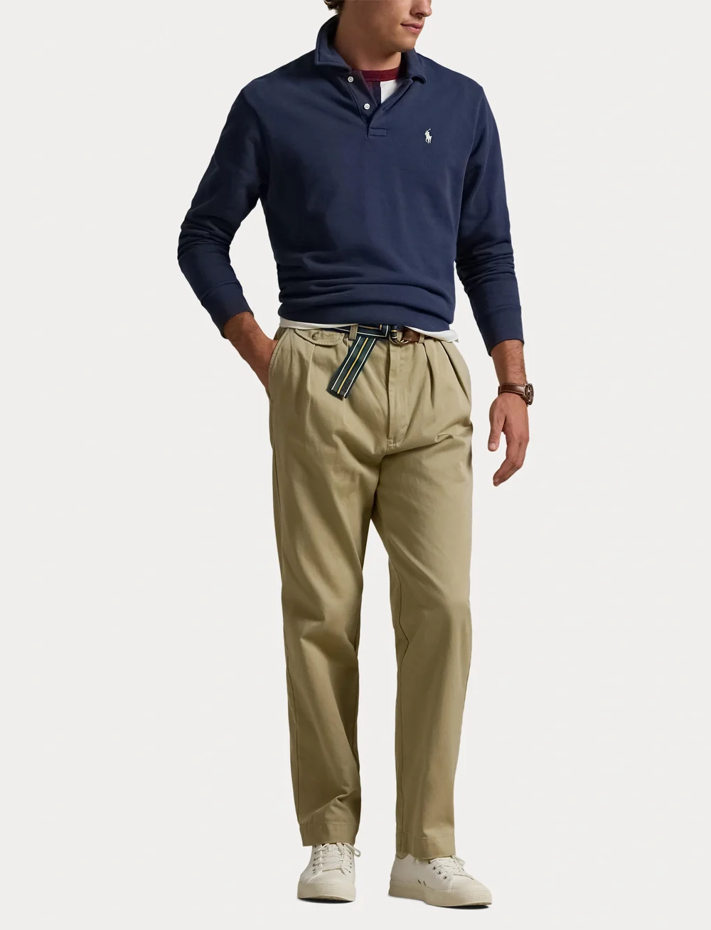 Polo Ralph Lauren - Loopback Fleece Collared Sweatshirt - polostrik - cruise navy - 4