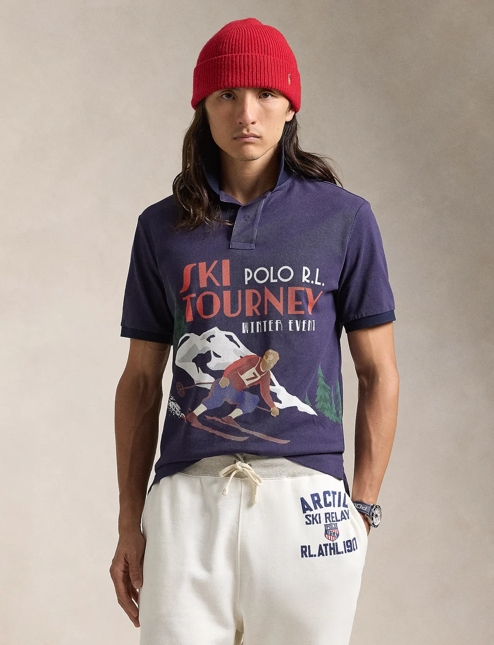 Polo Ralph Lauren Classic Fit Ski print Mesh Polo Shirt Short sleeved polos Boozt