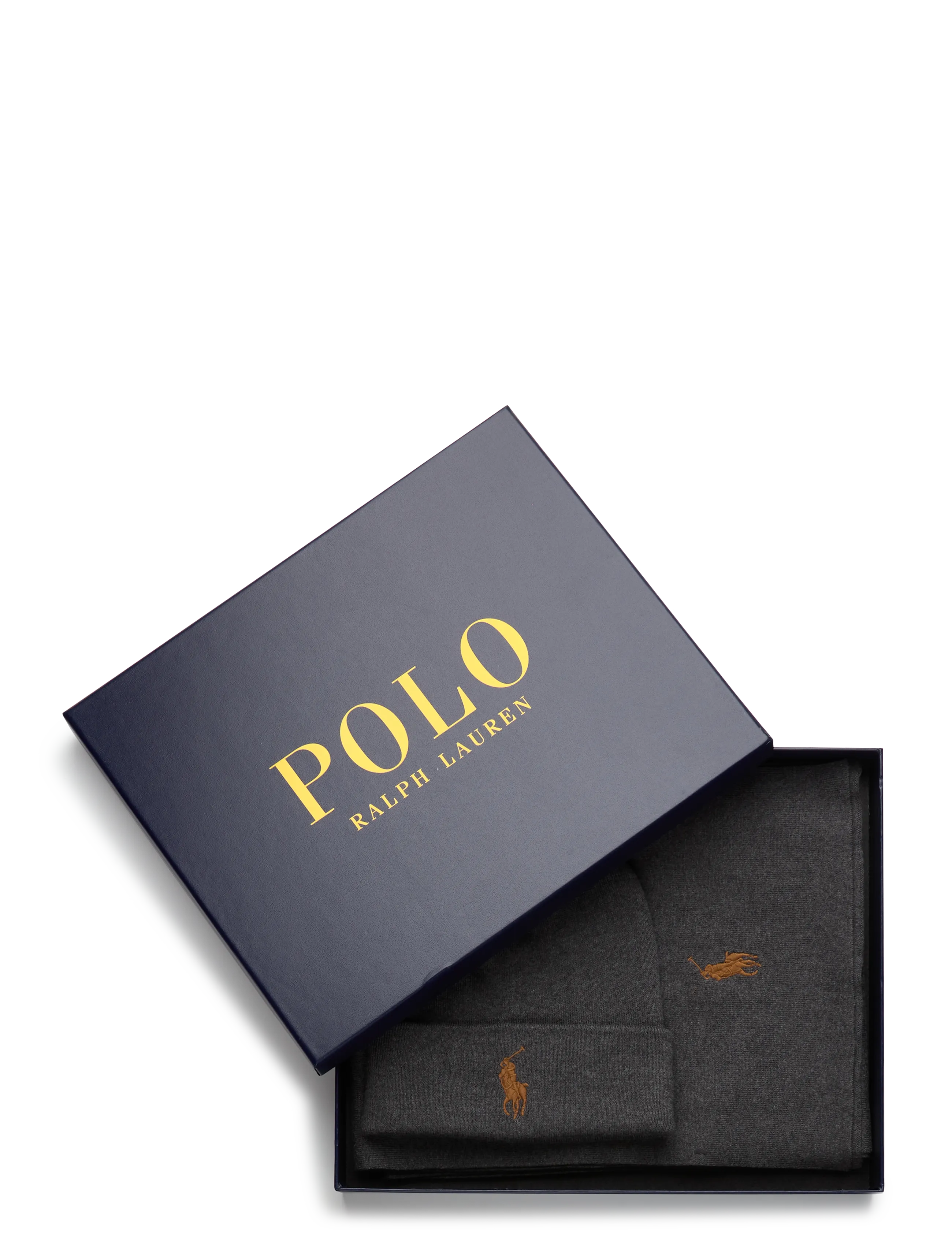 Polo Ralph Lauren - Rib-Knit Cotton Beanie & Scarf Gift Set - osta olukorra järgi - iron grey heather - 3