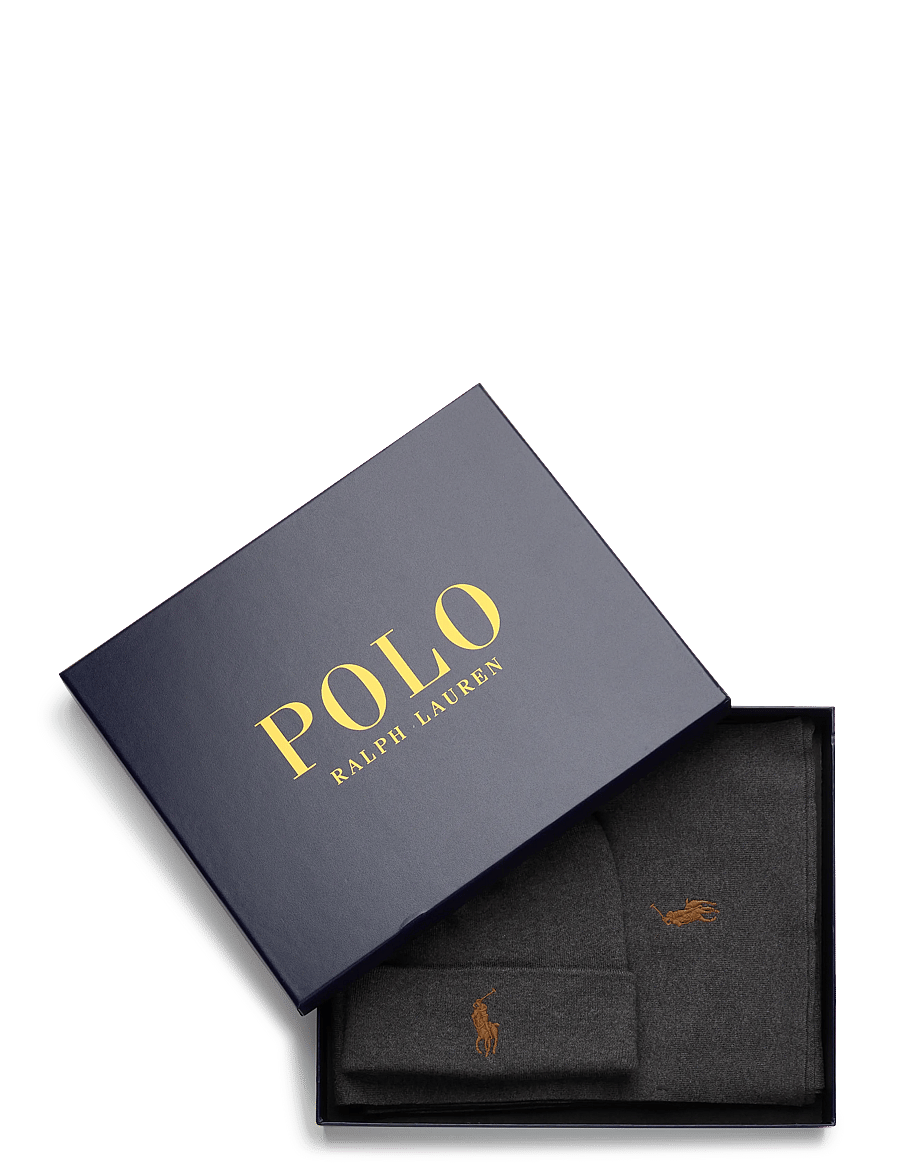 Polo Ralph Lauren - Rib-Knit Cotton Beanie & Scarf Gift Set - nach anlass kaufen - iron grey heather - 3