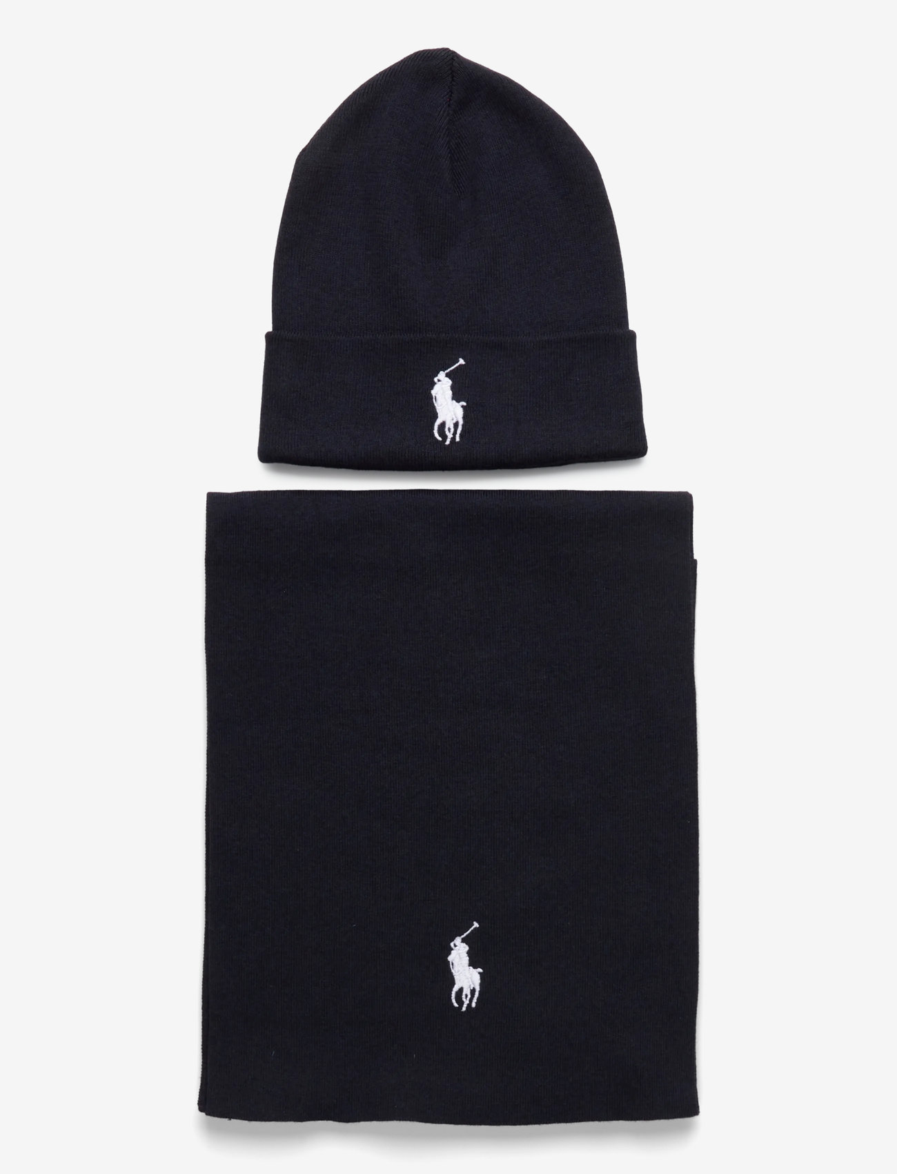 Polo Ralph Lauren - Rib-Knit Cotton Beanie &amp; Scarf Gift Set - nach anlass kaufen - navy heather - 0