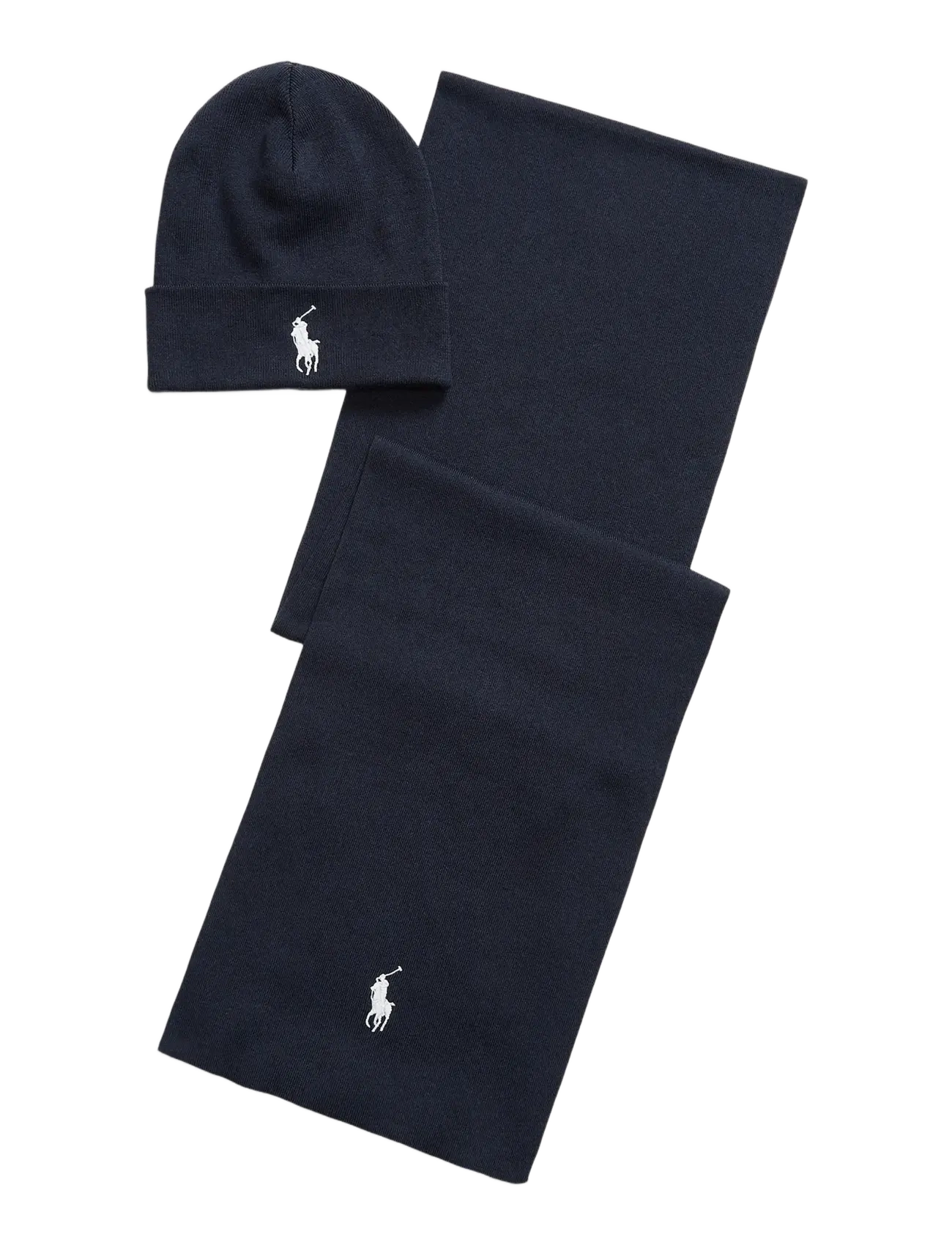 Polo Ralph Lauren - Rib-Knit Cotton Beanie & Scarf Gift Set - achetez selon l'occasion - navy heather - 4