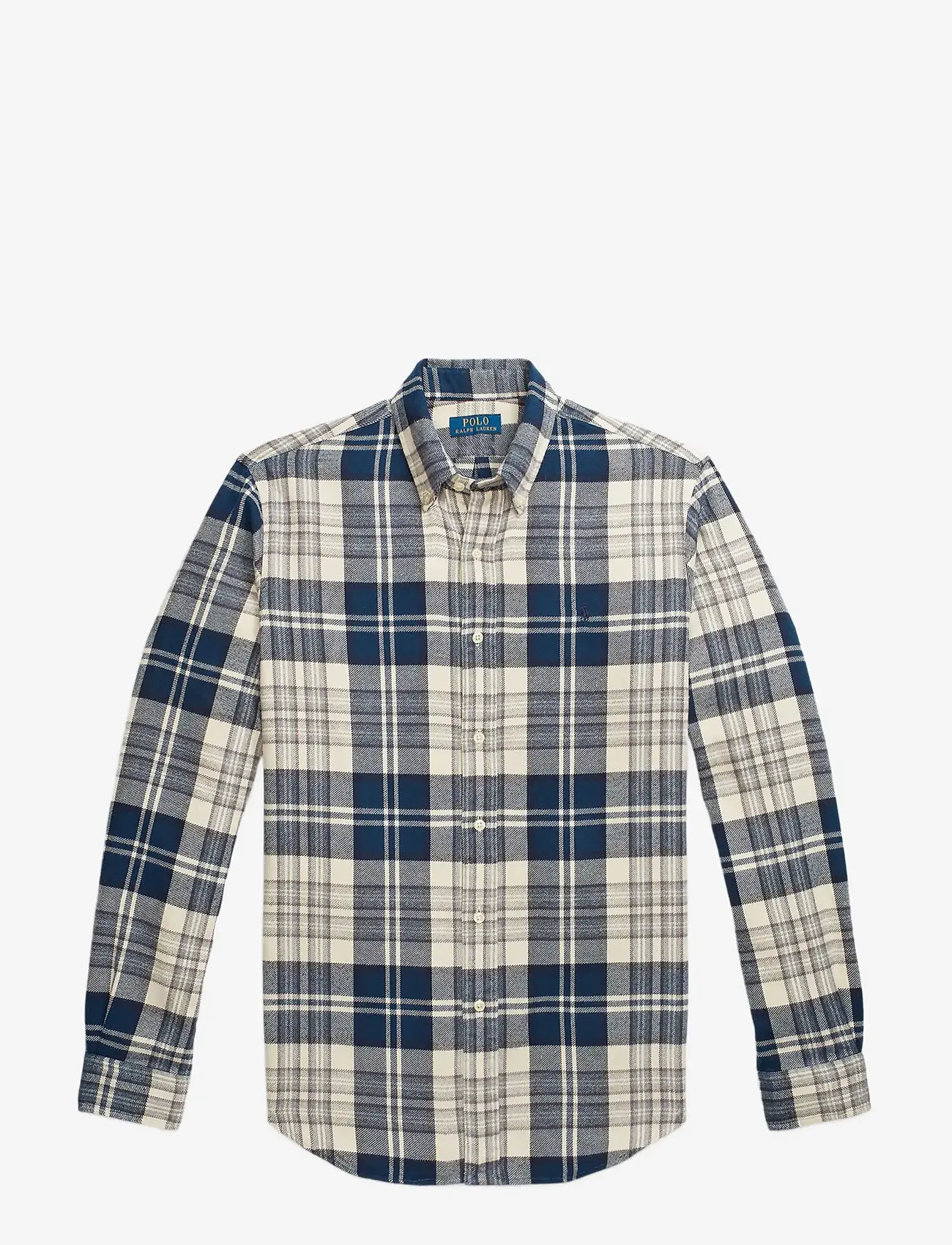 Polo Ralph Lauren - Custom Fit Plaid Brushed Flannel Shirt - 6553 off white/na - 1