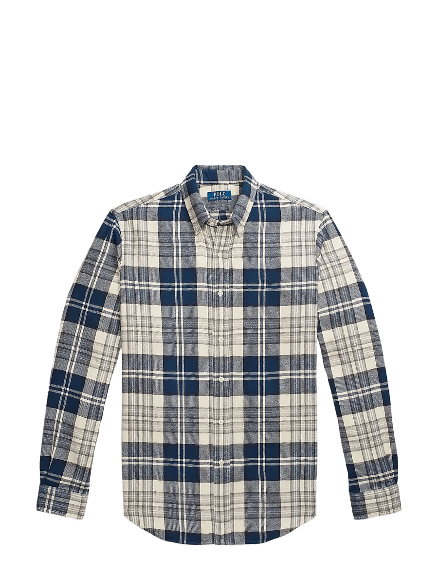 Polo Ralph Lauren - Custom Fit Plaid Brushed Flannel Shirt - flanellskjortor - 6553 off white/na - 1