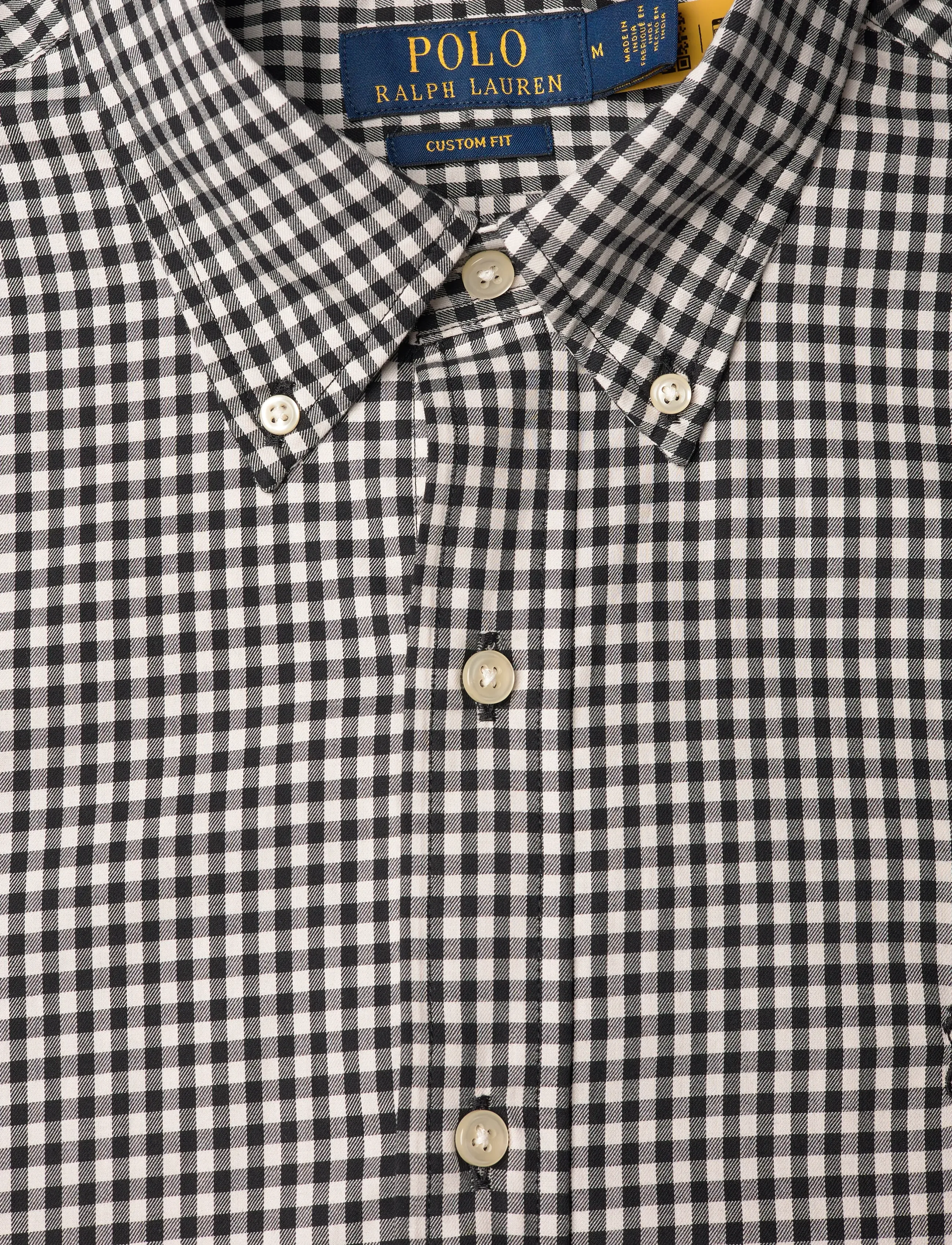 Polo Ralph Lauren - Custom Fit Plaid Twill Shirt - ternede skjorter - 4192b nero/blanc - 2