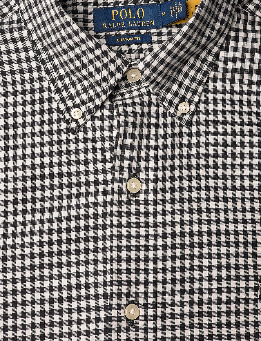Polo Ralph Lauren - Custom Fit Plaid Twill Shirt - ternede skjorter - 4192b nero/blanc - 2