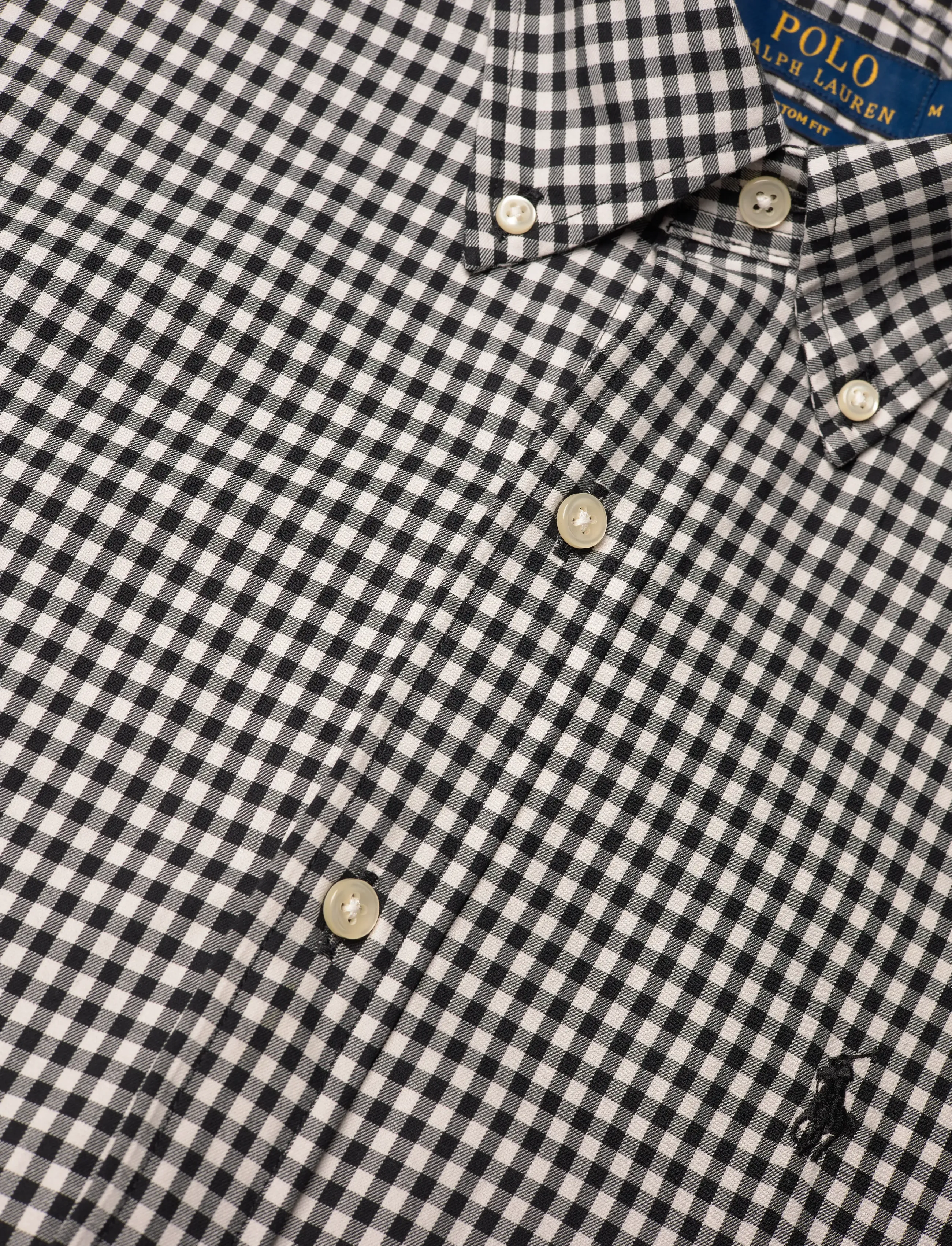 Polo Ralph Lauren - Custom Fit Plaid Twill Shirt - ternede skjorter - 4192b nero/blanc - 3