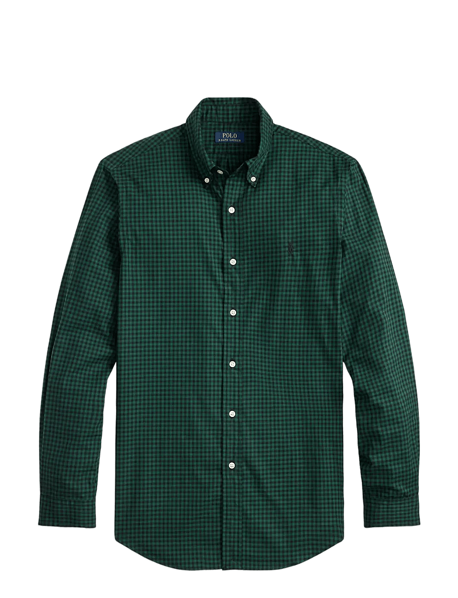 Polo Ralph Lauren - Custom Fit Plaid Twill Shirt - ternede skjorter - 4192e pine/black - 1