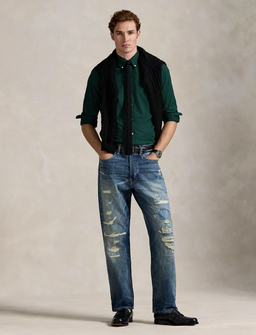 Polo Ralph Lauren - Custom Fit Plaid Twill Shirt - basic-hemden - 4192e pine/black - 0