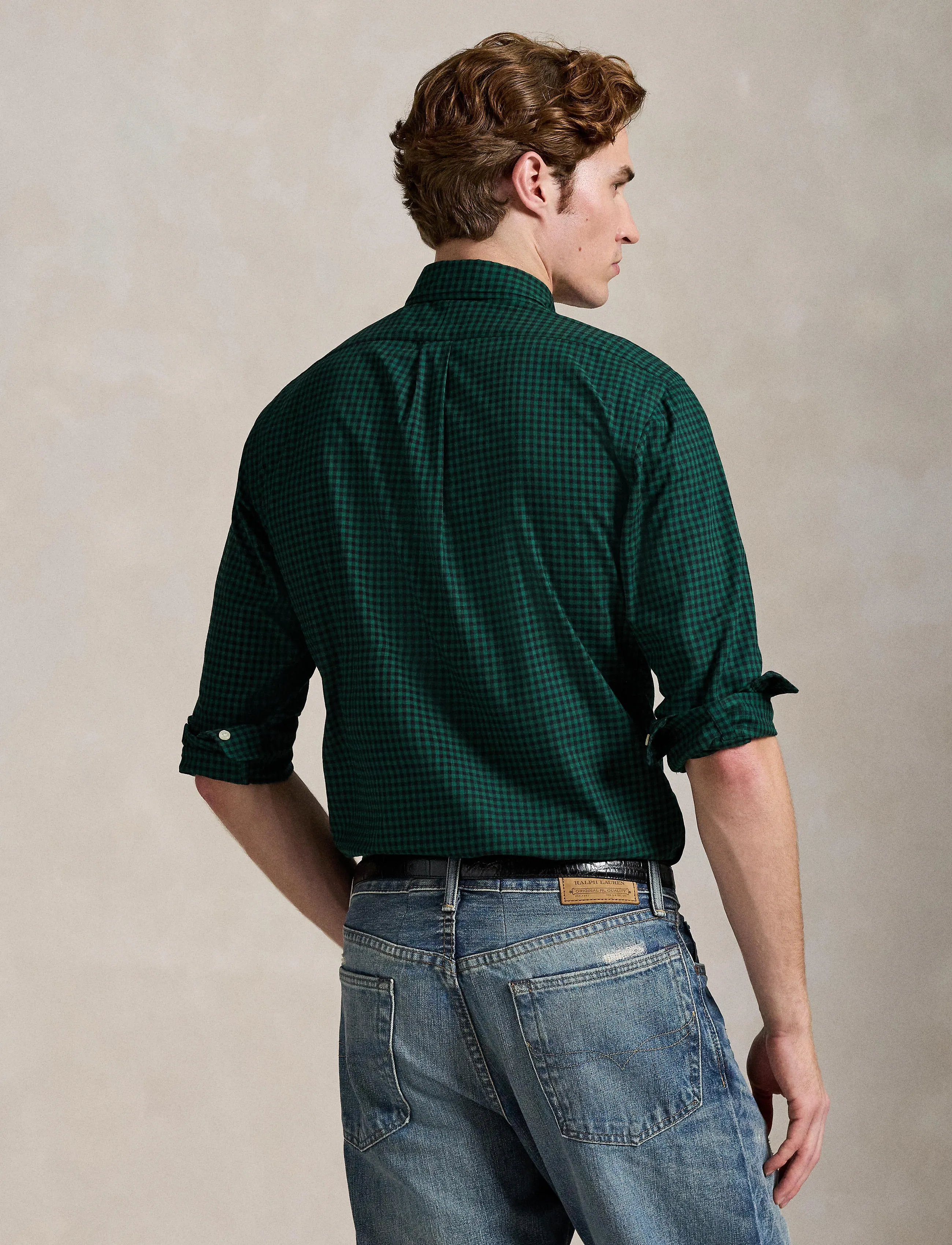 Polo Ralph Lauren - Custom Fit Plaid Twill Shirt - födelsedagspresenter - 4192e pine/black - 2