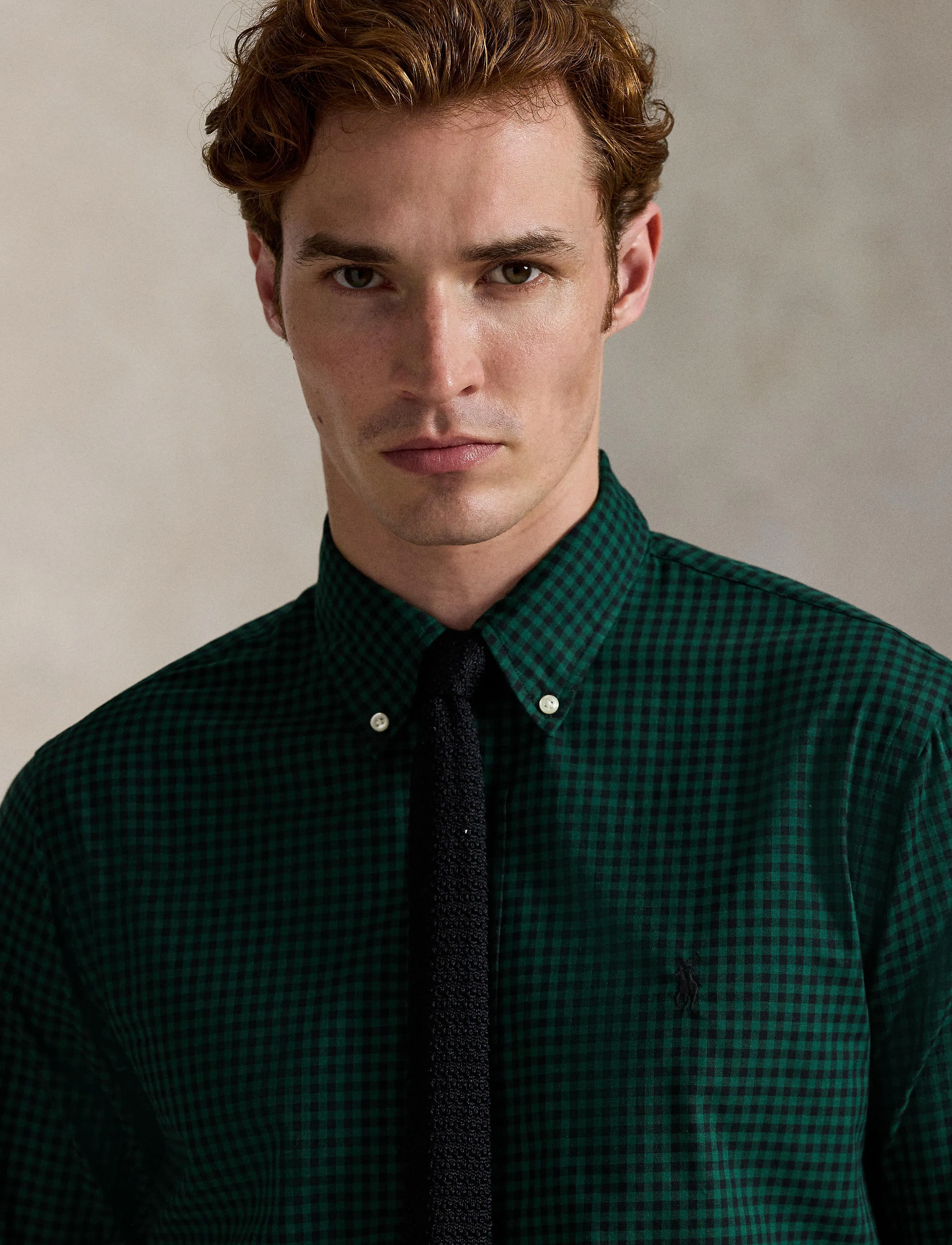 Polo Ralph Lauren - SANDED TWILL-CUBDPPCS - rutiga skjortor - 4192e pine/black - 4