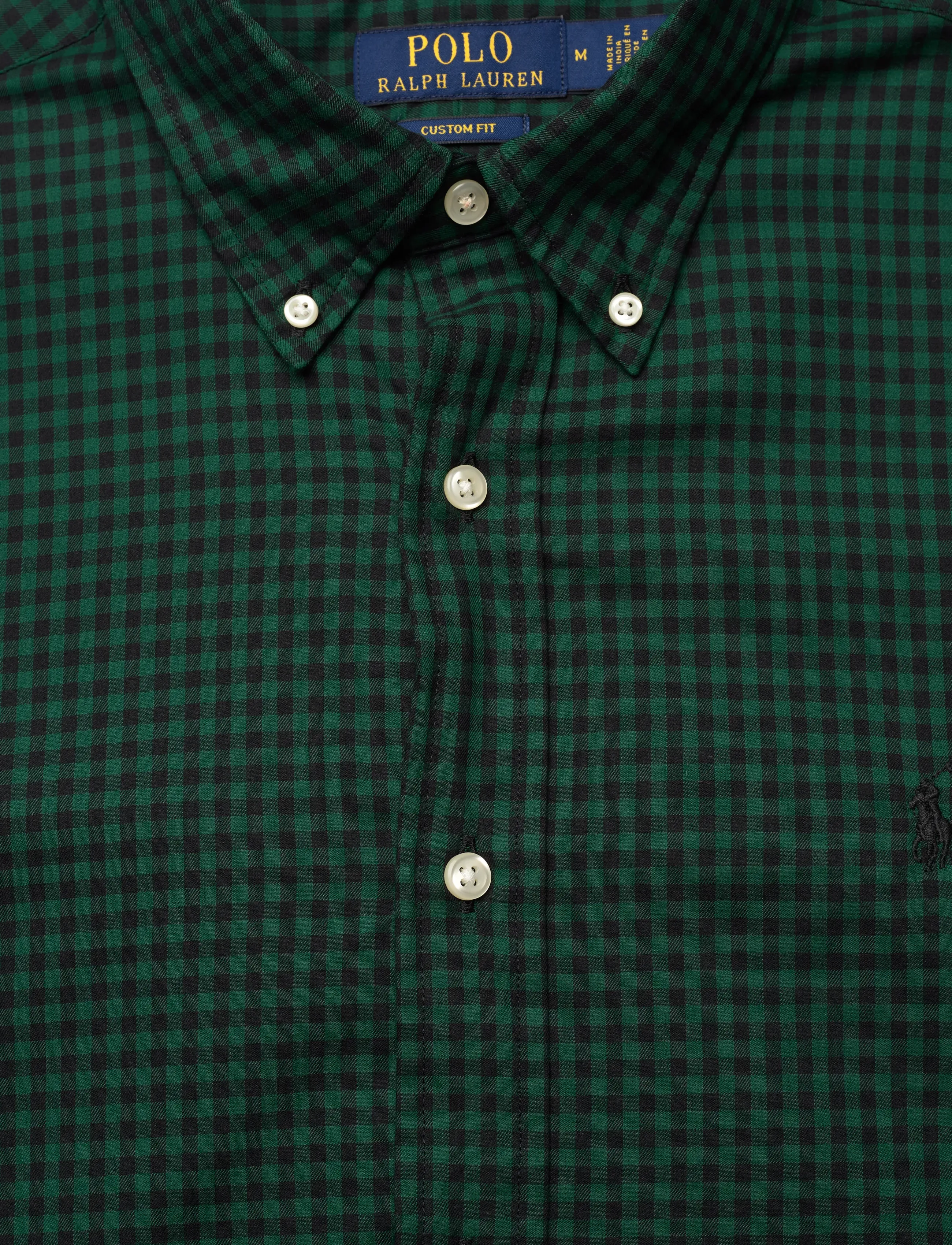 Polo Ralph Lauren - SANDED TWILL-CUBDPPCS - rutiga skjortor - 4192e pine/black - 5