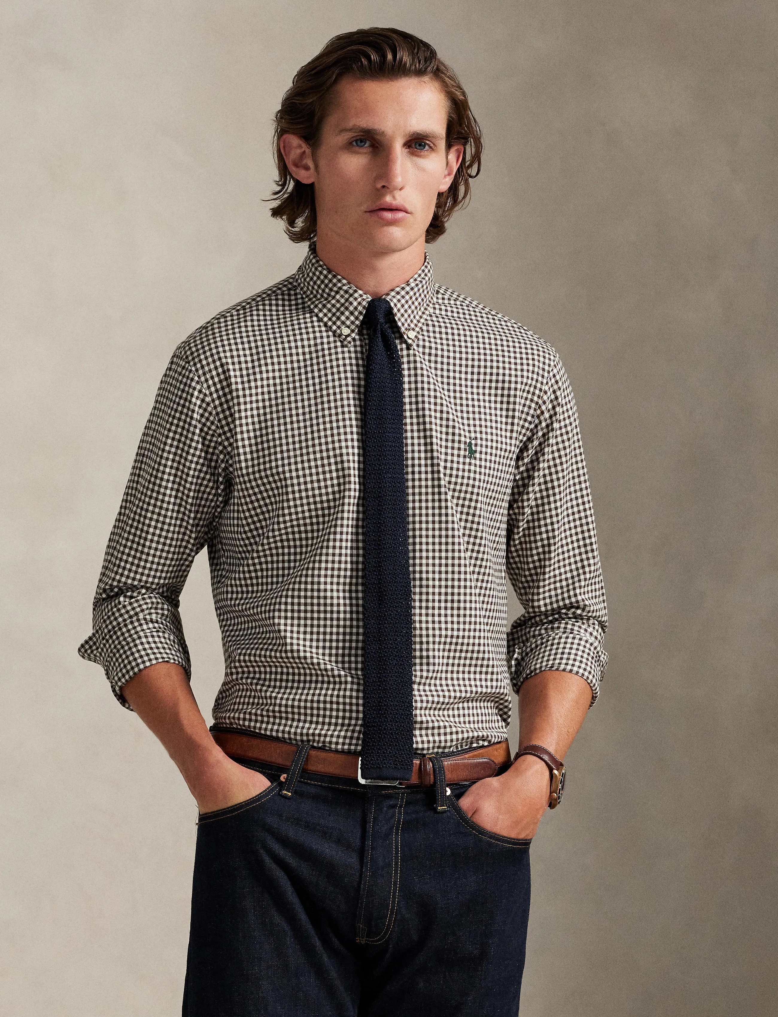 Polo Ralph Lauren - Custom Fit Plaid Twill Shirt - koszule w kratkę - 4192f brown/cream - 3