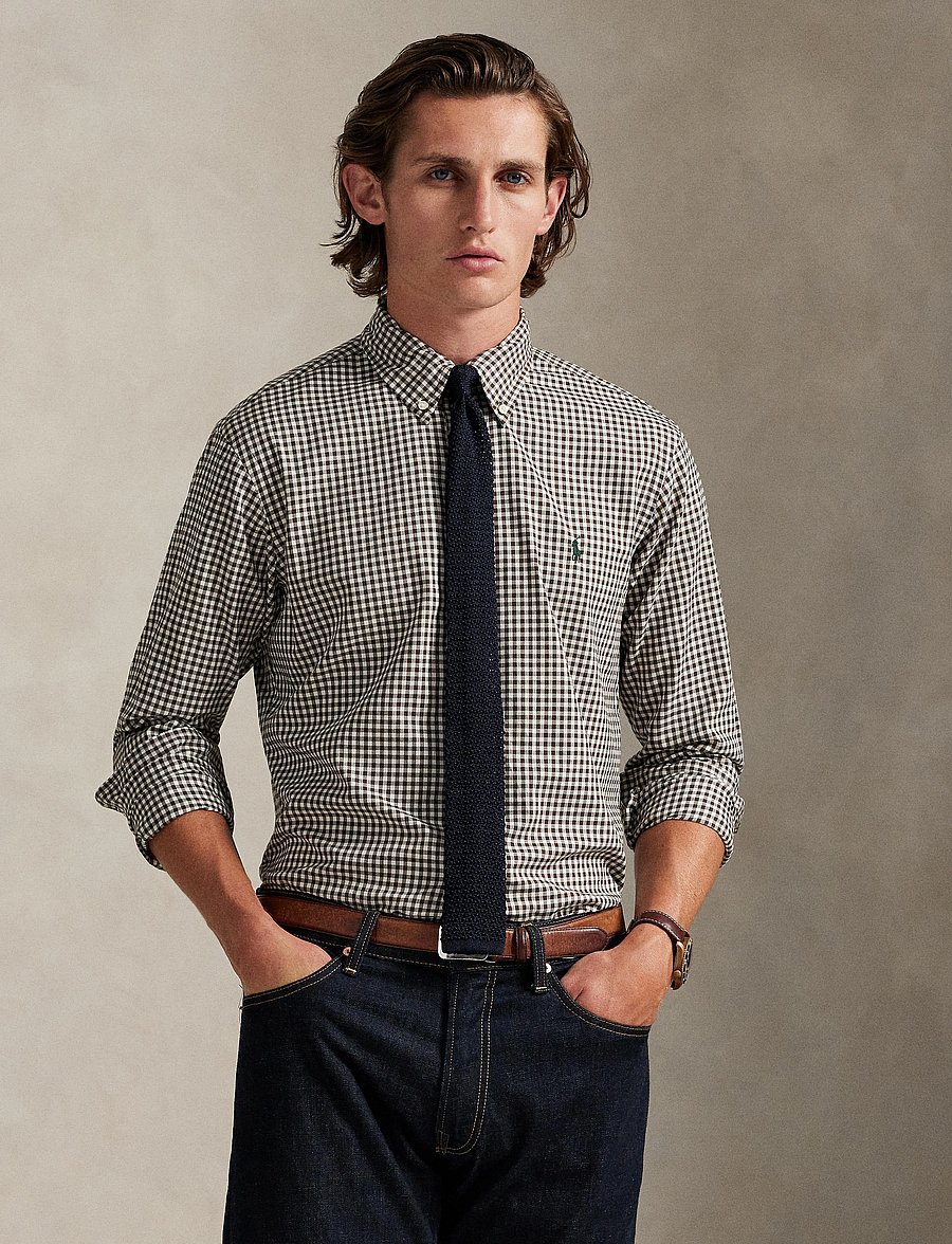 Polo Ralph Lauren - Custom Fit Plaid Twill Shirt - koszule w kratkę - 4192f brown/cream - 3