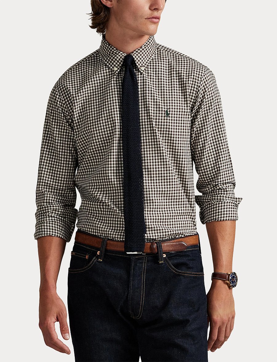 Polo Ralph Lauren - Custom Fit Plaid Twill Shirt - koszule w kratkę - 4192f brown/cream - 5
