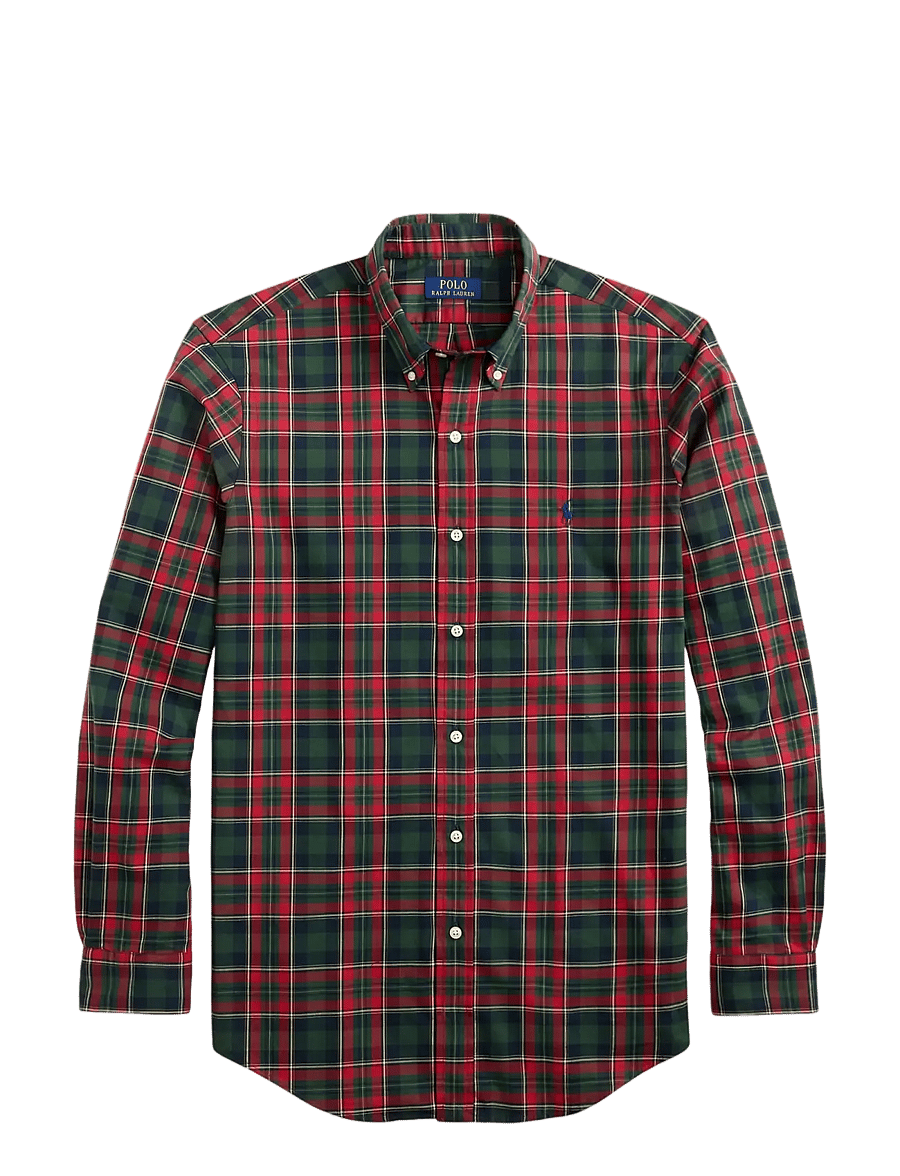 Polo Ralph Lauren - Custom Fit Plaid Twill Shirt - ternede skjorter - 6982 forest red m - 1
