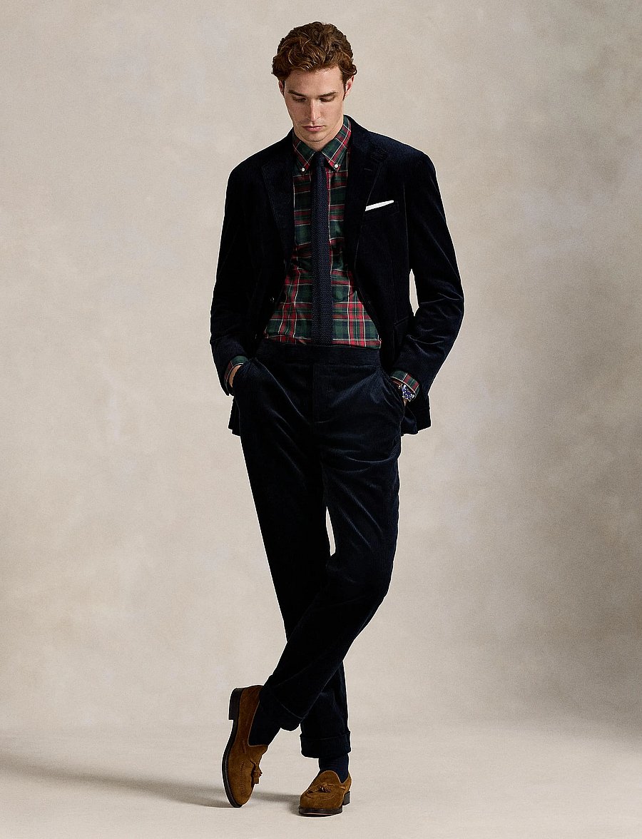 Polo Ralph Lauren - Custom Fit Plaid Twill Shirt - ternede skjorter - 6982 forest red m - 0