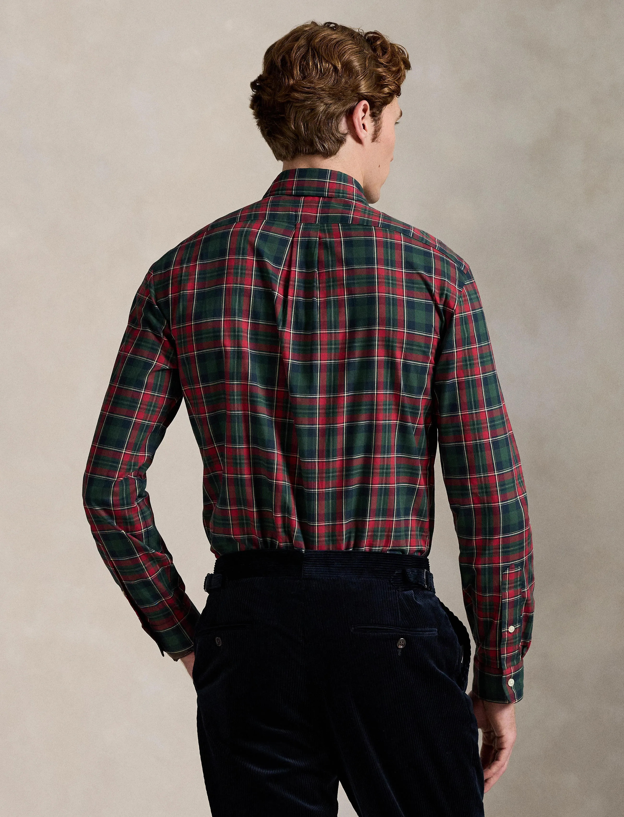 Polo Ralph Lauren - Custom Fit Plaid Twill Shirt - ternede skjorter - 6982 forest red m - 2
