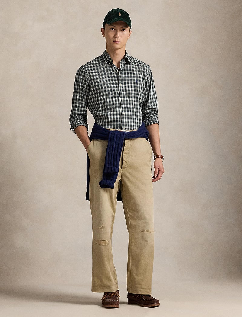 Polo Ralph Lauren - Custom Fit Plaid Twill Shirt - ternede skjorter - 6983 blue green m - 0