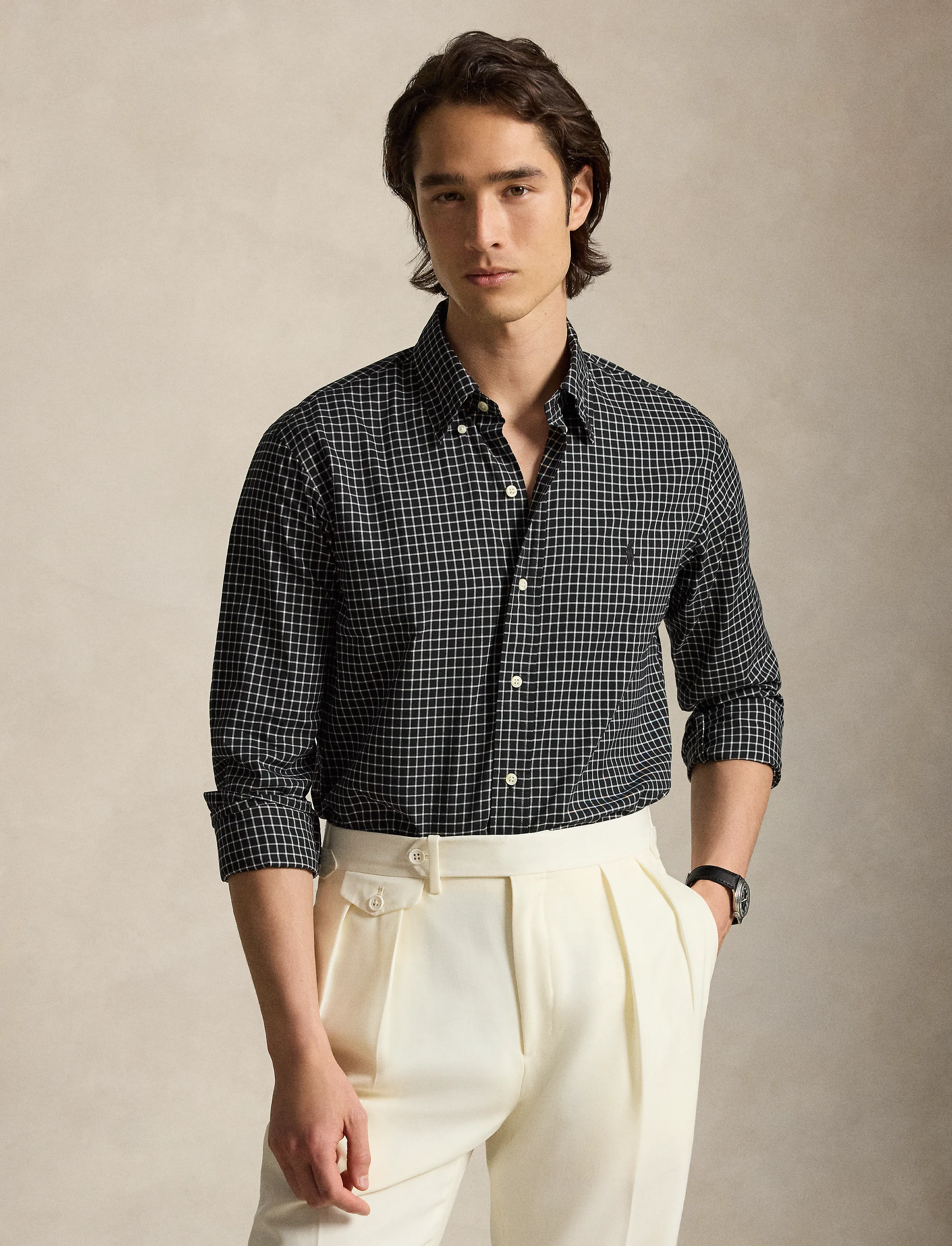 Polo Ralph Lauren Custom Fit Plaid Twill Shirt - Karierte Hemden - 7438 POLO BLACK C / black