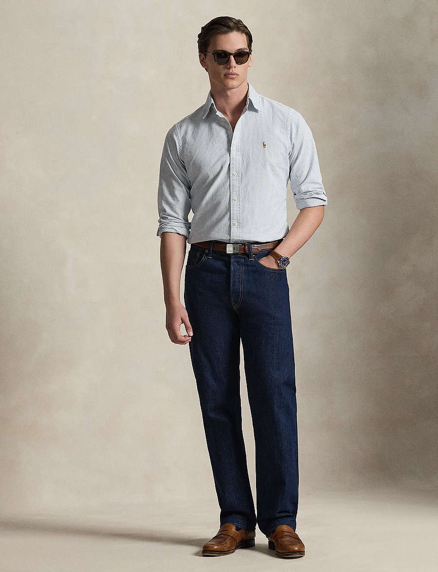 Polo Ralph Lauren - CLASSIC OXFORD-CUBDPPCS UNI STRIPE - gestreifte hemden - 6636a navy white - 0