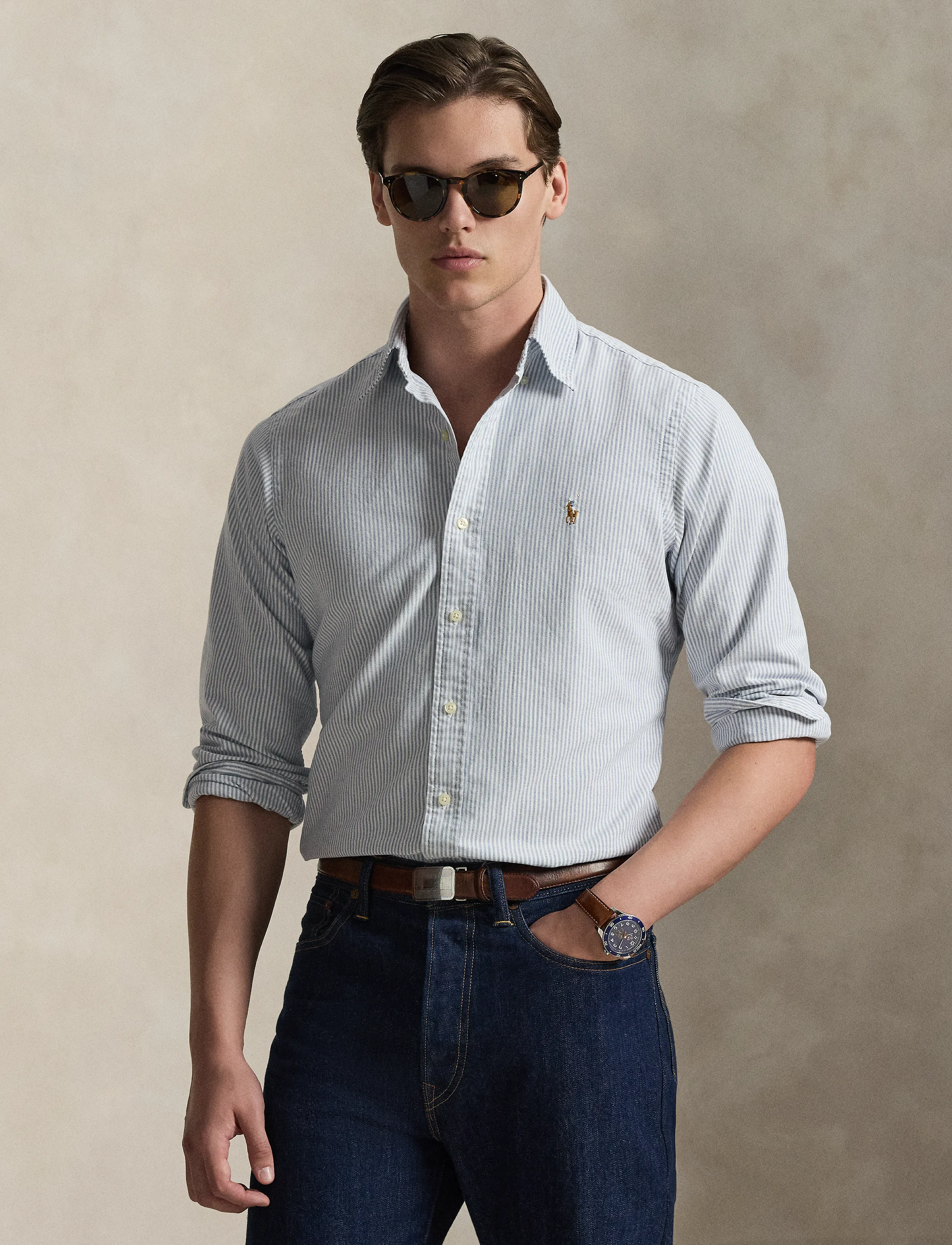 Polo Ralph Lauren - CLASSIC OXFORD-CUBDPPCS UNI STRIPE - gestreifte hemden - 6636a navy white - 5