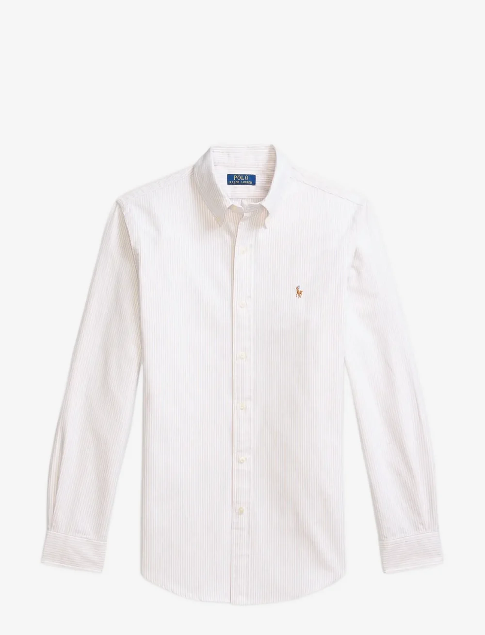 Polo Ralph Lauren - Custom Fit Striped Oxford Shirt - basic skjortor - 6636g coastal bei - 1