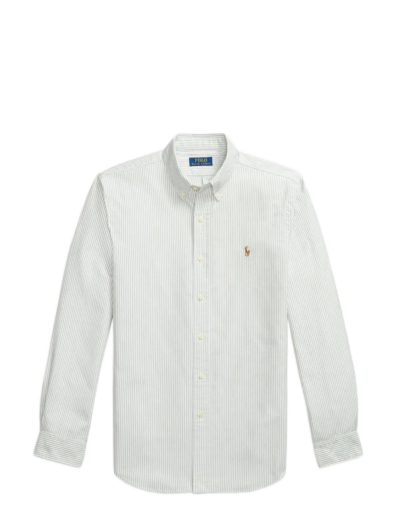 Polo Ralph Lauren Custom Fit Striped Oxford Shirt - Skjorter - 6636J SHAMROCK/WH / white
