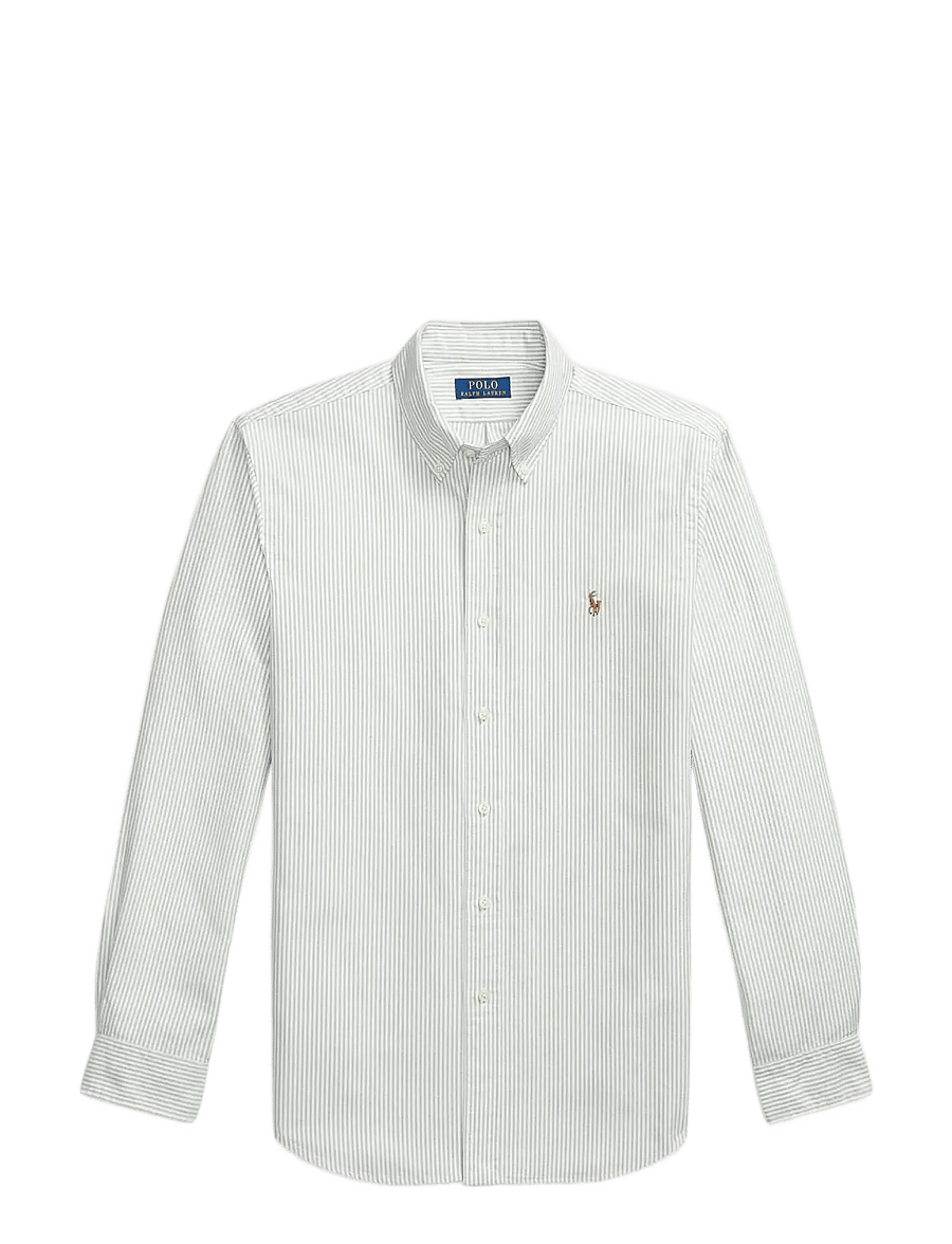 Polo Ralph Lauren - Custom Fit Striped Oxford Shirt - gestreifte hemden - 6636j shamrock/wh - 1