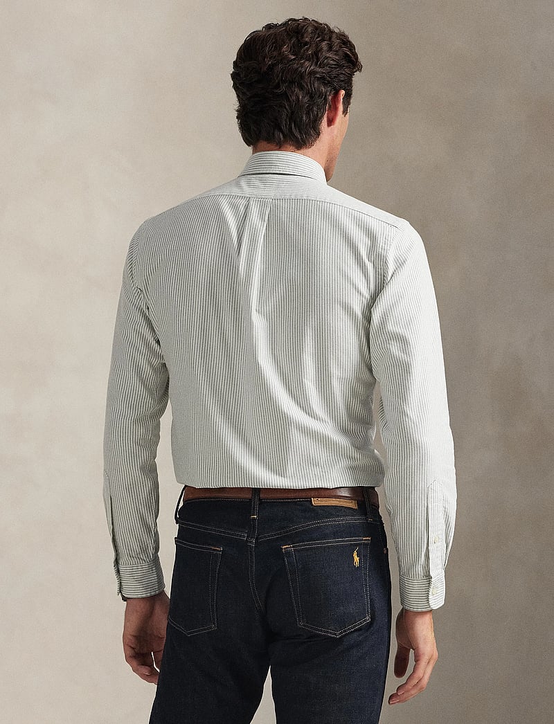 Polo Ralph Lauren - Custom Fit Striped Oxford Shirt - basic shirts - 6636j shamrock/wh - 2