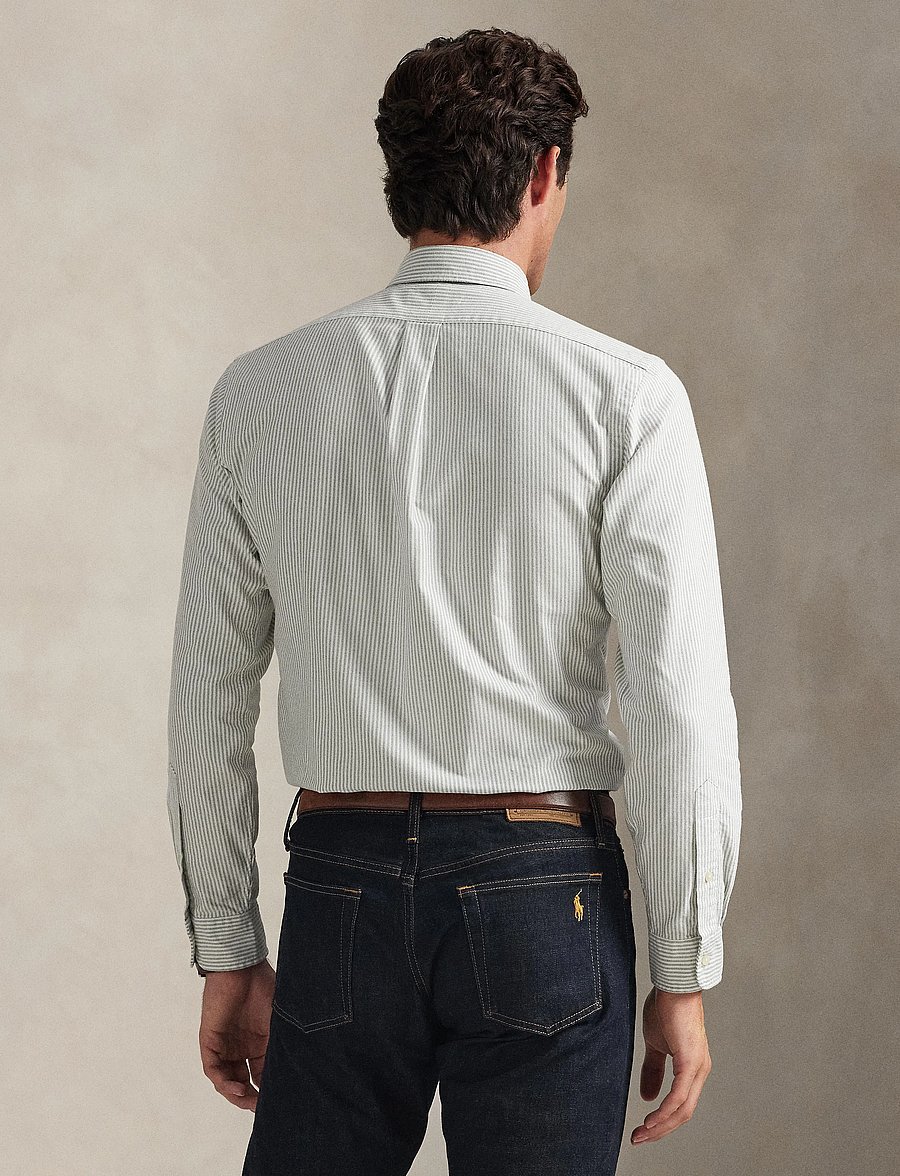 Polo Ralph Lauren - Custom Fit Striped Oxford Shirt - gestreifte hemden - 6636j shamrock/wh - 2