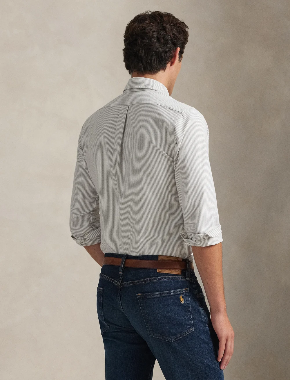 Polo Ralph Lauren - Custom Fit Striped Oxford Shirt - basic skjortor - 6636k pale russet - 2