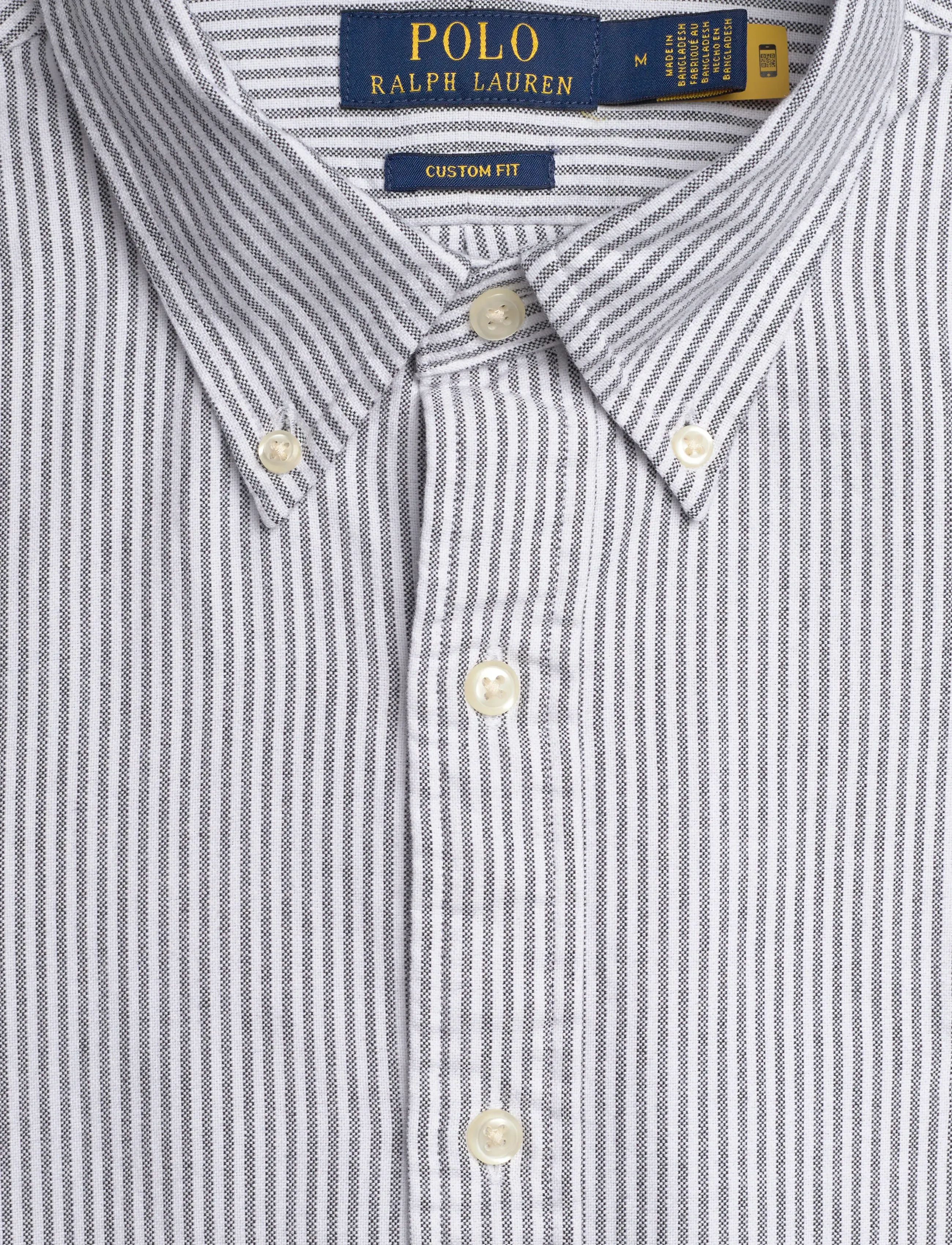 Polo Ralph Lauren - Custom Fit Striped Oxford Shirt - striped shirts - 6636o slate/white - 2