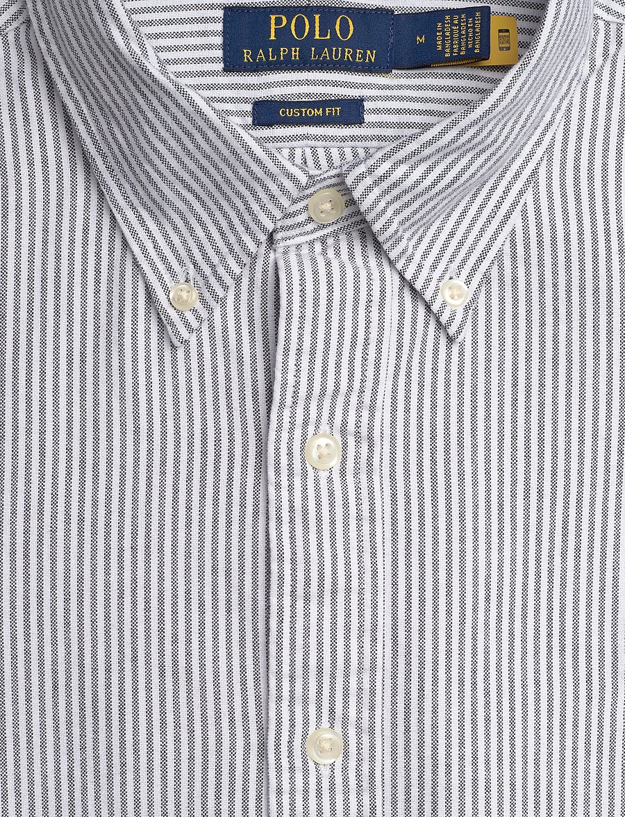 Polo Ralph Lauren - Custom Fit Striped Oxford Shirt - striped shirts - 6636o slate/white - 2