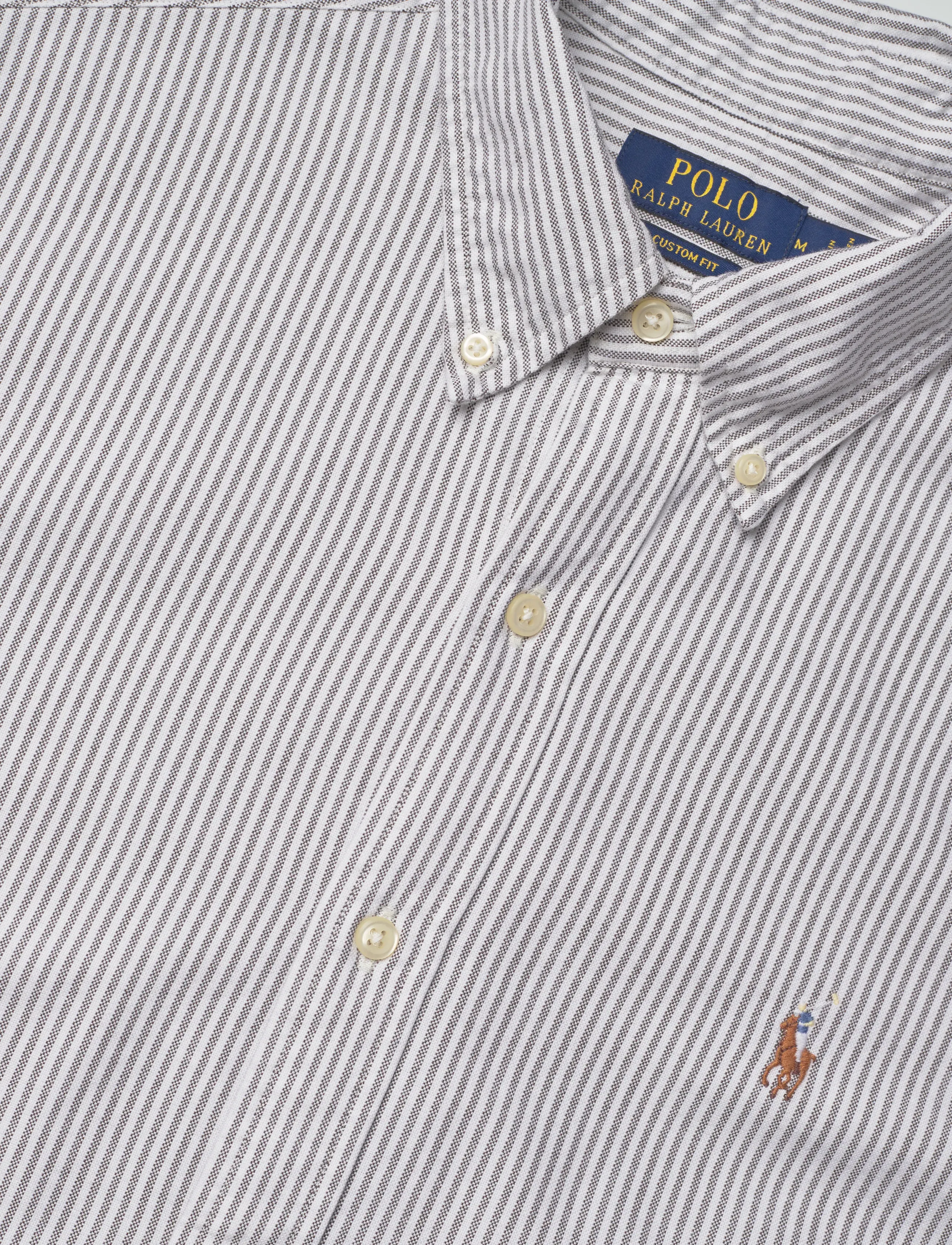 Polo Ralph Lauren - Custom Fit Striped Oxford Shirt - triibulised särgid - 6636q nutmeg brow - 3