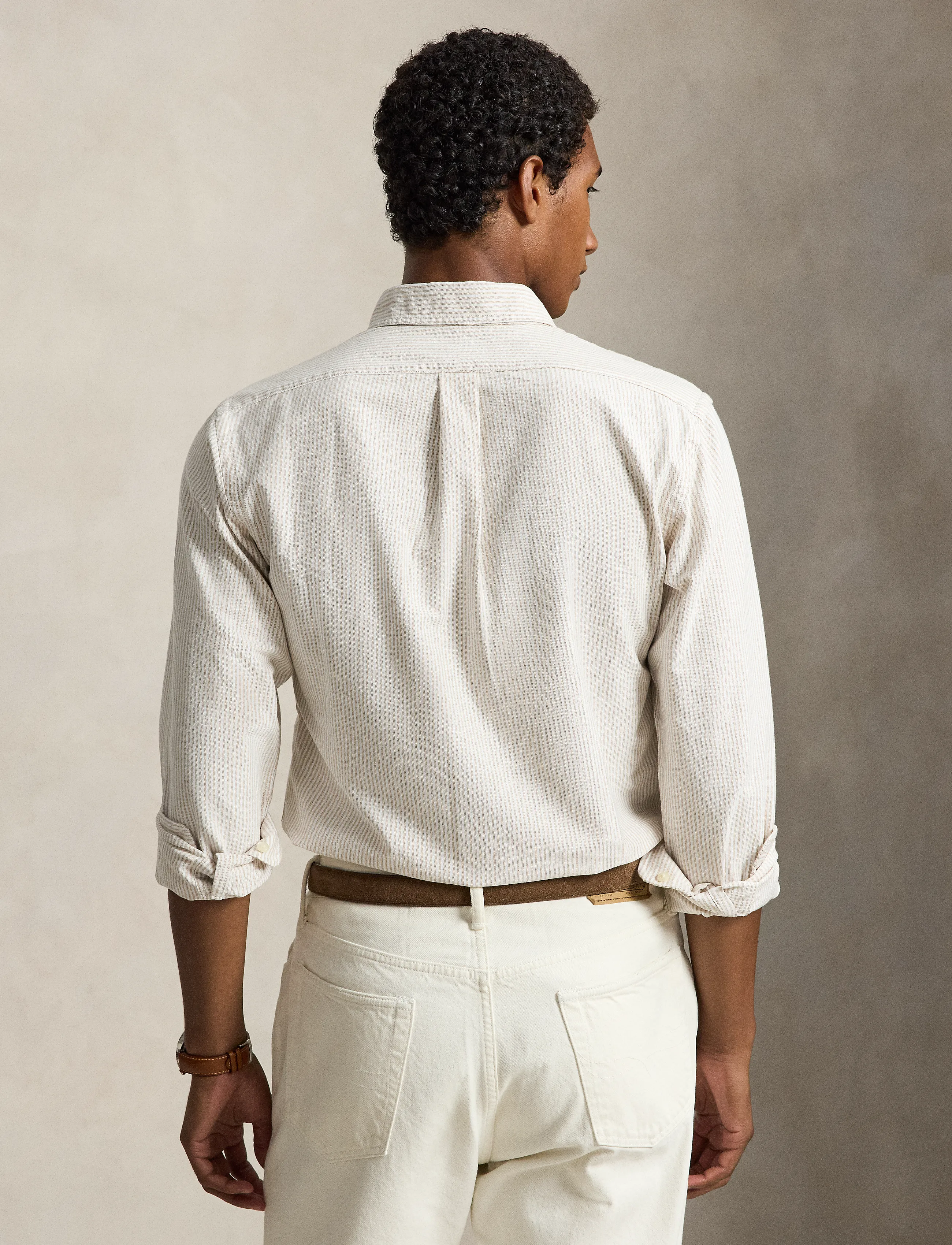 Polo Ralph Lauren - Custom Fit Striped Oxford Shirt - randiga skjortor - 6636s classic cam - 3