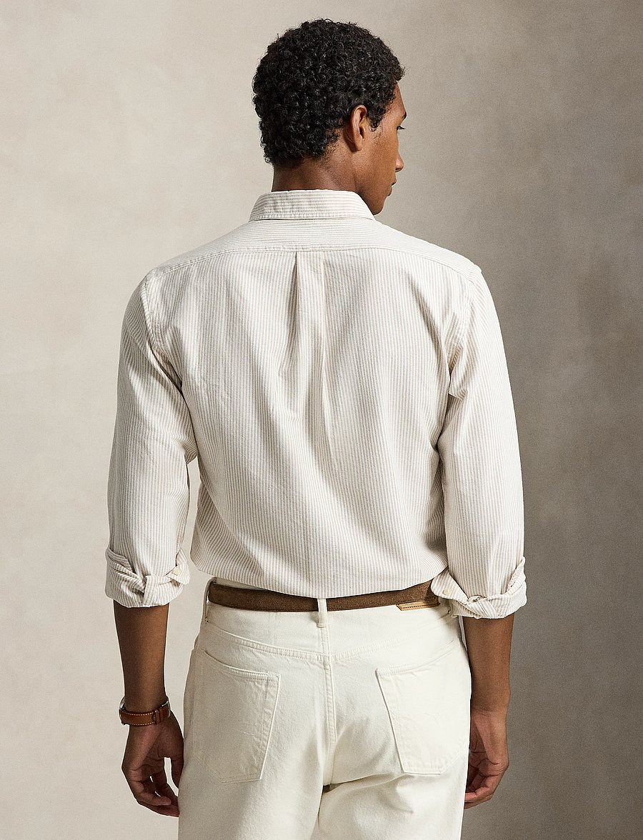 Polo Ralph Lauren - Custom Fit Striped Oxford Shirt - randiga skjortor - 6636s classic cam - 3