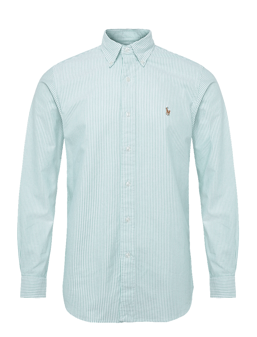 Polo Ralph Lauren - Custom Fit Striped Oxford Shirt - randiga skjortor - 6636t scarab gree - 1