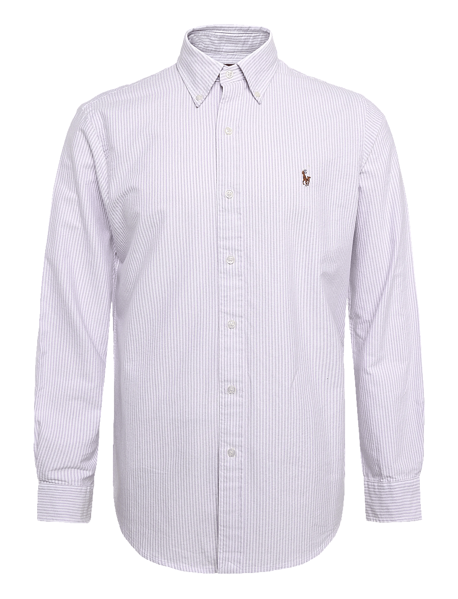 Polo Ralph Lauren - Custom Fit Striped Oxford Shirt - striped shirts - 6636u light lilac - 0