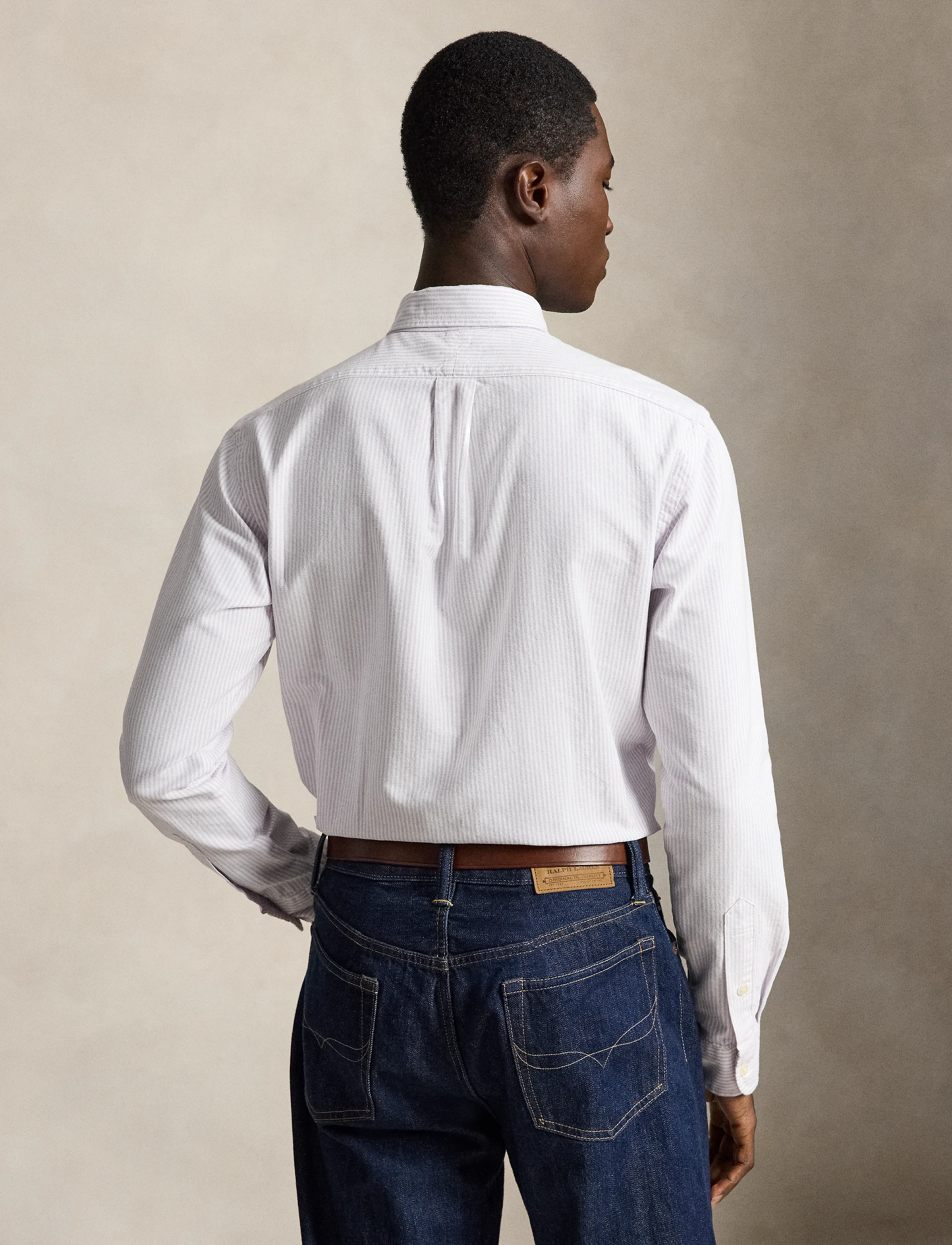 Polo Ralph Lauren - Custom Fit Striped Oxford Shirt - randiga skjortor - 6636u light lilac - 3