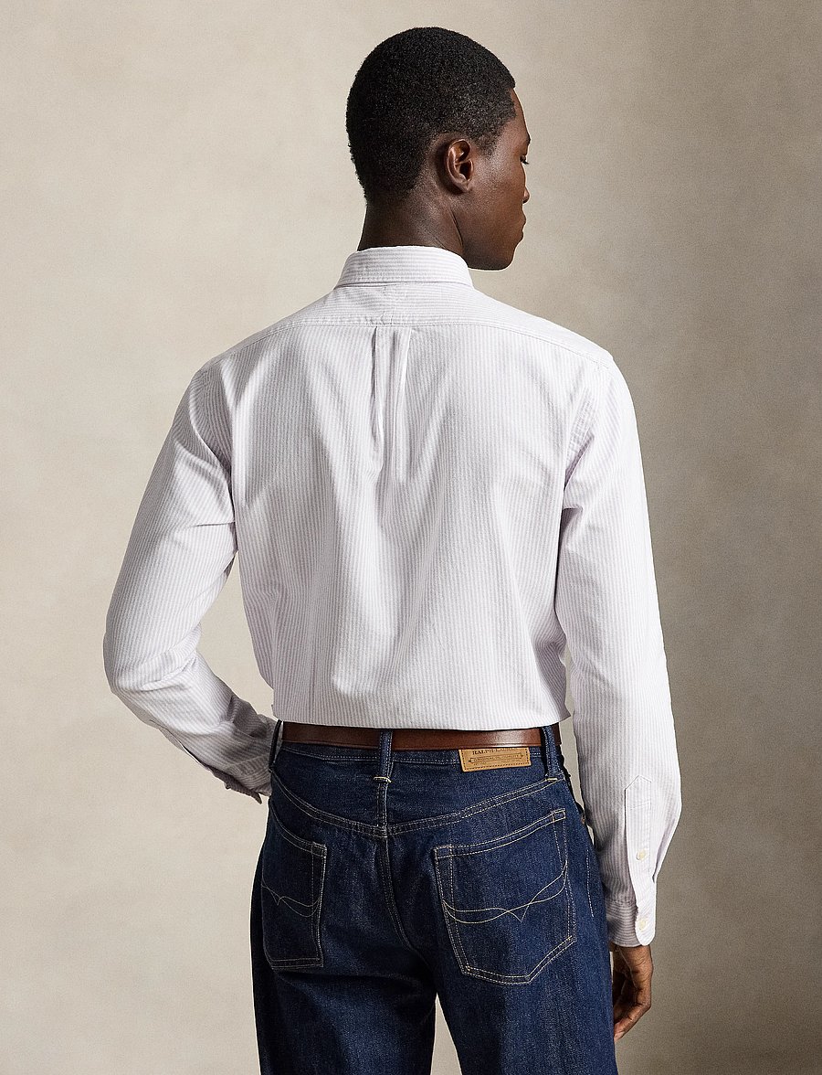 Polo Ralph Lauren - Custom Fit Striped Oxford Shirt - randiga skjortor - 6636u light lilac - 3