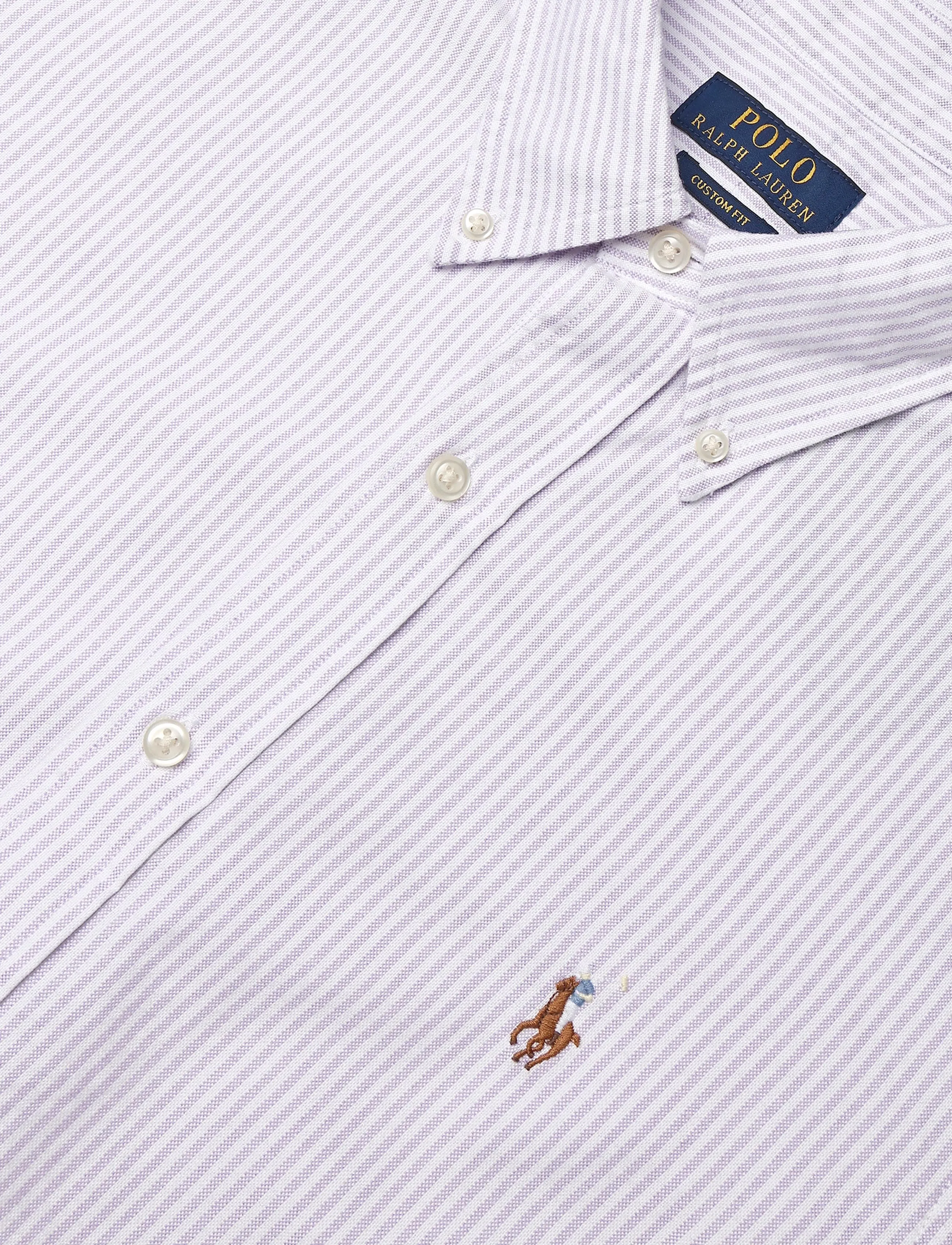 Polo Ralph Lauren - Custom Fit Striped Oxford Shirt - striped shirts - 6636u light lilac - 2
