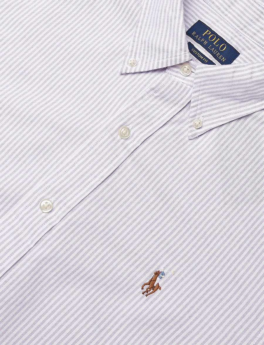 Polo Ralph Lauren - Custom Fit Striped Oxford Shirt - striped shirts - 6636u light lilac - 2