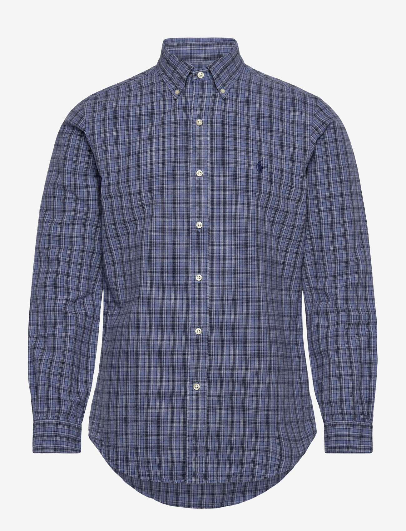 Polo Ralph Lauren - Custom Fit Brushed Oxford Shirt - basic skjorter - 7033a blue heathe - 0