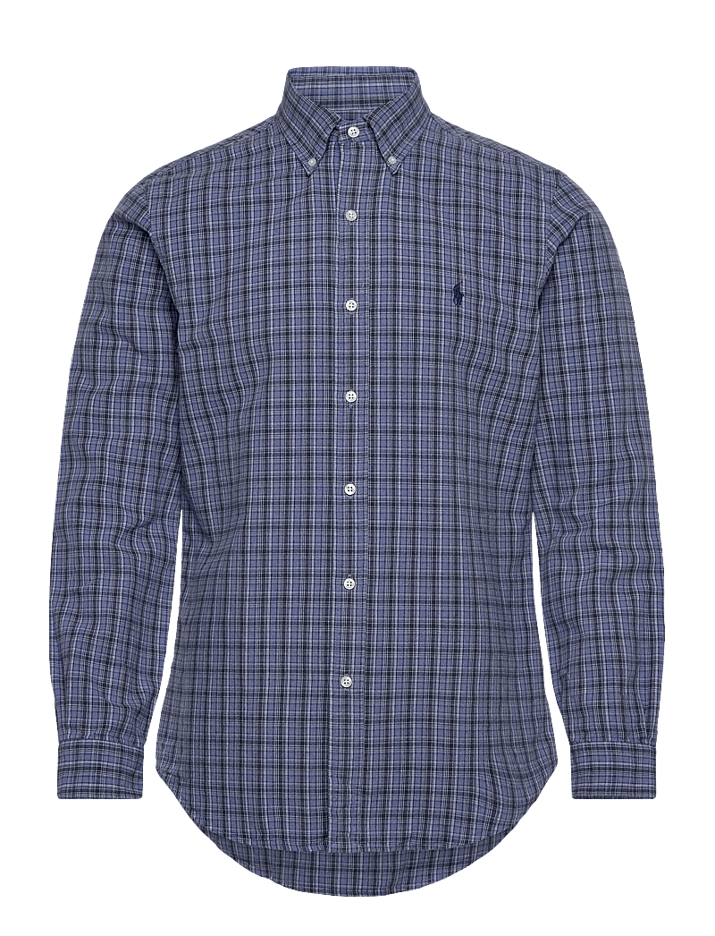Polo Ralph Lauren - Custom Fit Brushed Oxford Shirt - basic skjorter - 7033a blue heathe - 0