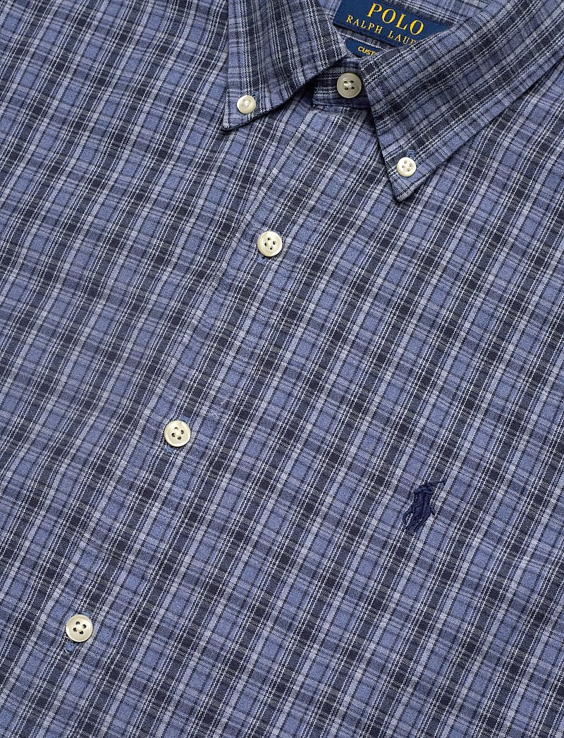 Polo Ralph Lauren - Custom Fit Brushed Oxford Shirt - basic skjorter - 7033a blue heathe - 3