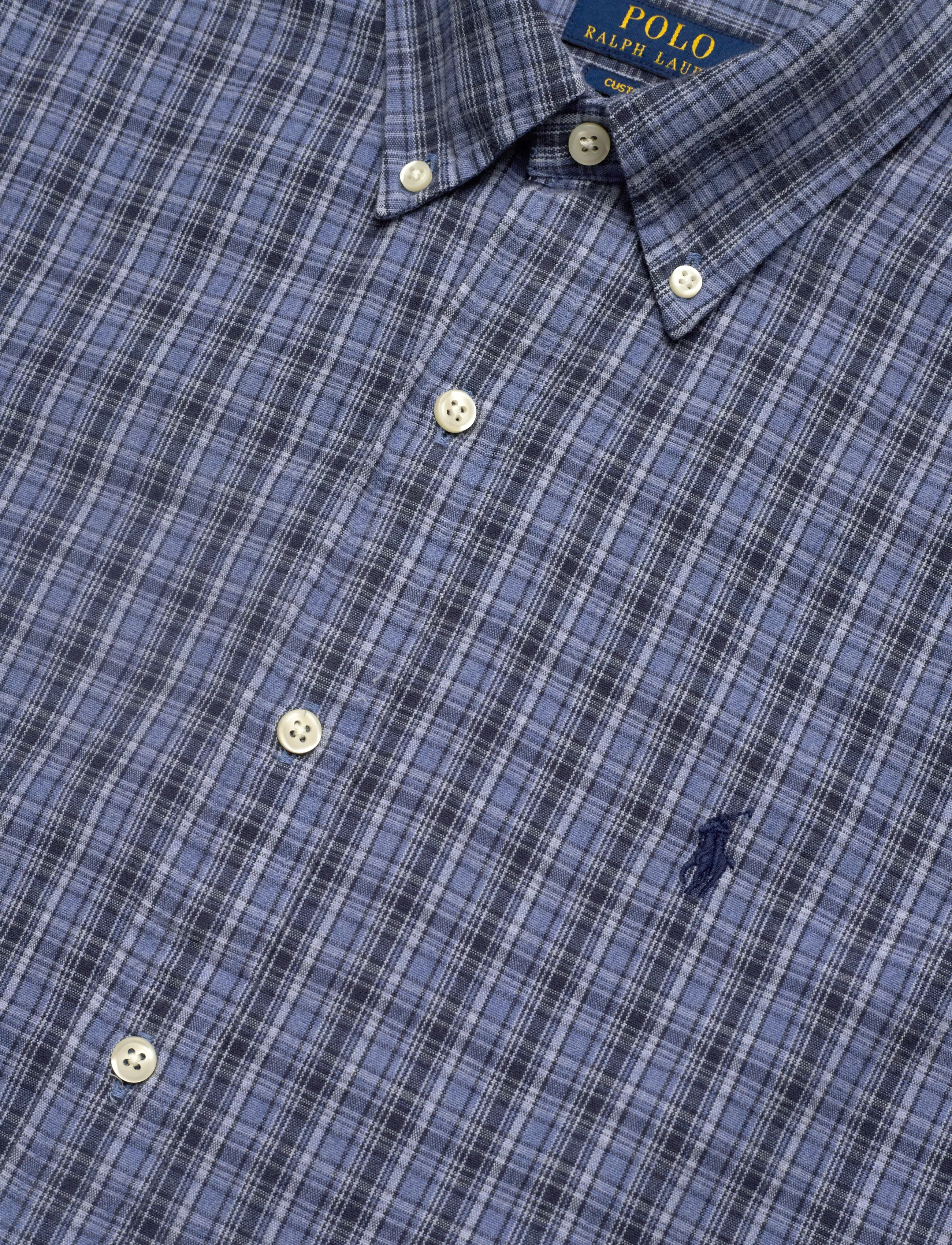 Polo Ralph Lauren - Custom Fit Brushed Oxford Shirt - oxford-hemden - 7033a blue heathe - 3