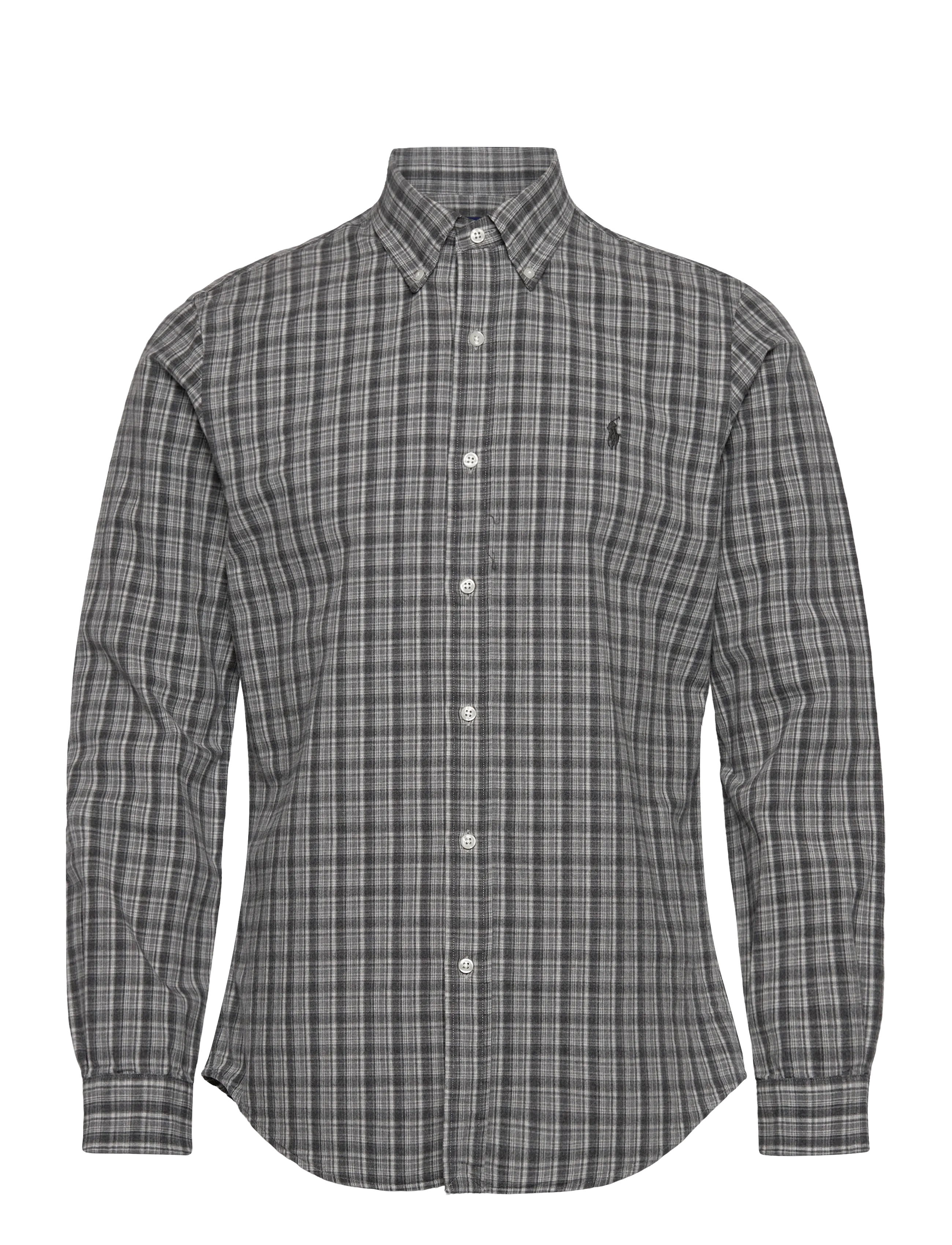 Custom Fit Brushed Oxford Shirt - 7033B GREY HEATHE